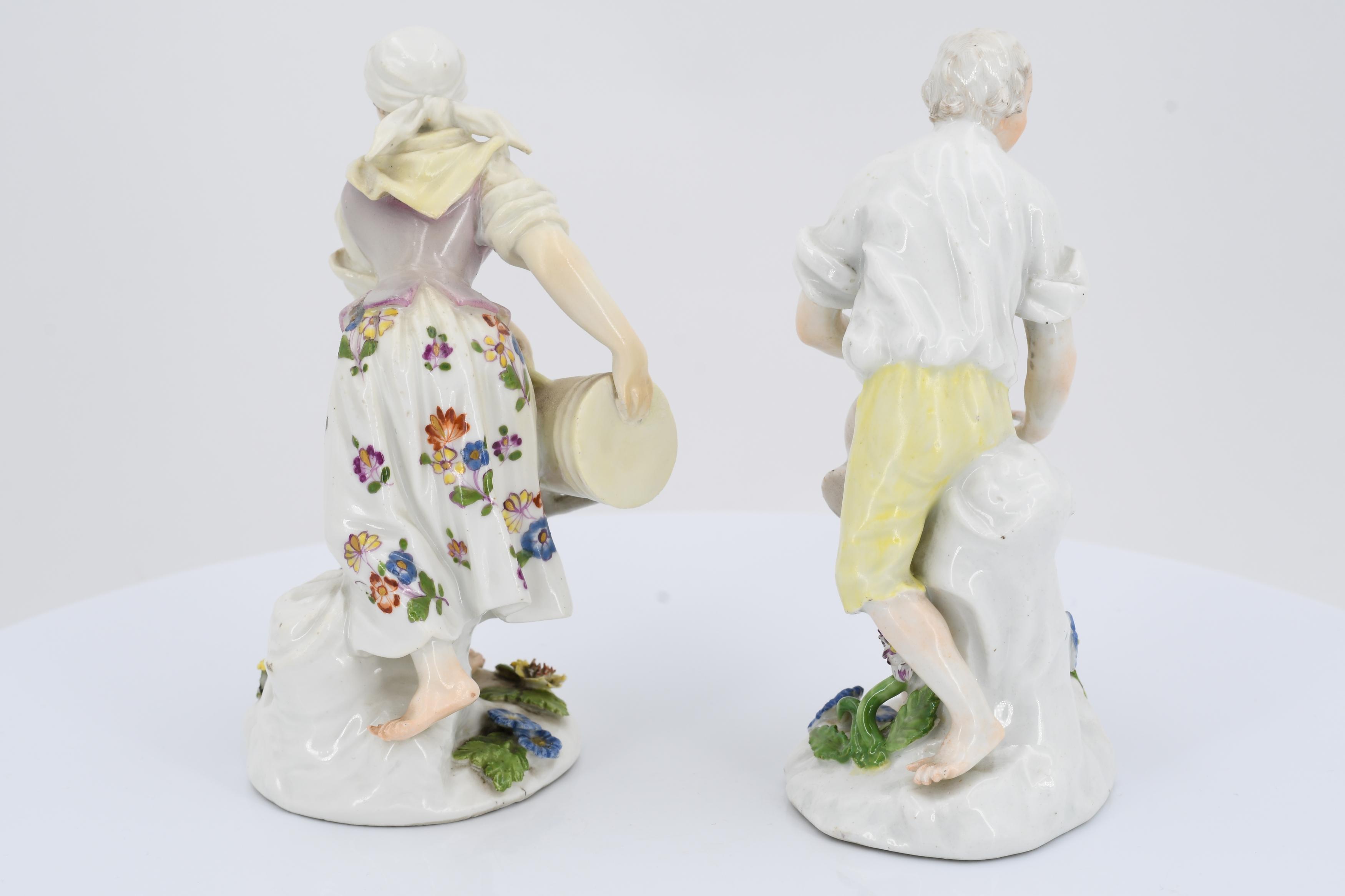 Porcelain figurines of male and female gardener - Image 4 of 6