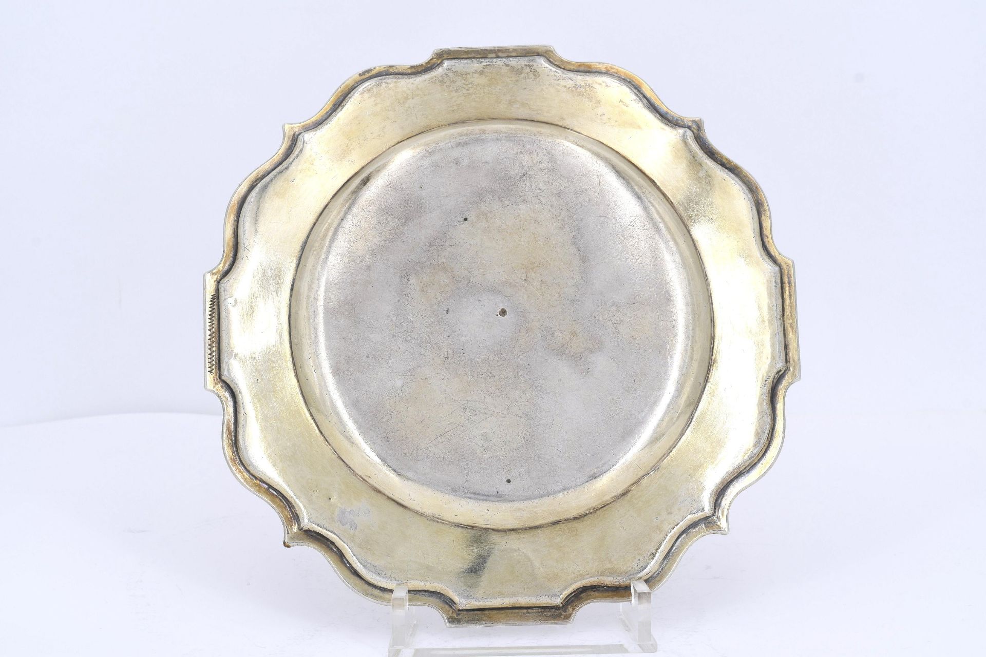 Gilt silver régence écuelle on stand - Image 3 of 9