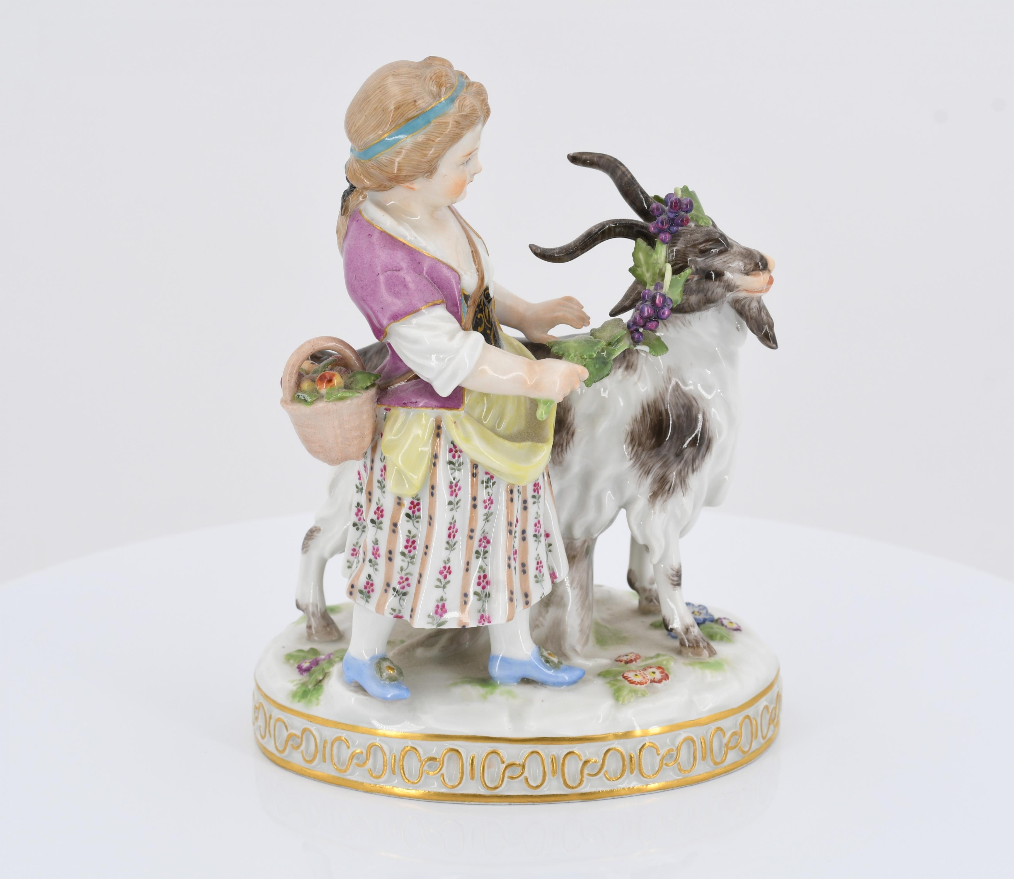 Girl with billy goat and girl with sheep - Image 7 of 11