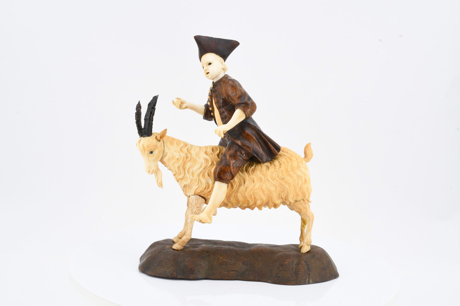 Boy riding a billy goat - Image 3 of 6