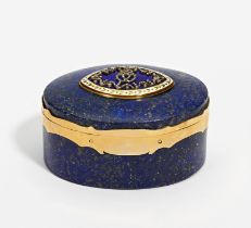 Large Lapis Lazuli box with intertwined hearts