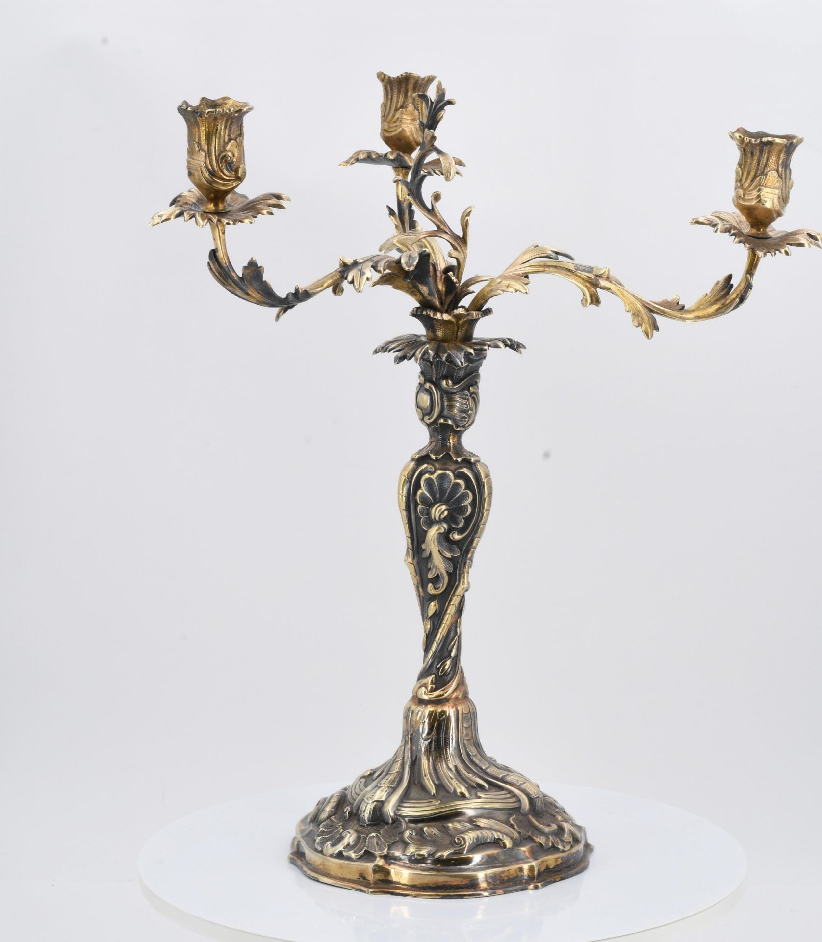 Pair of rococo style girandoles - Image 3 of 11