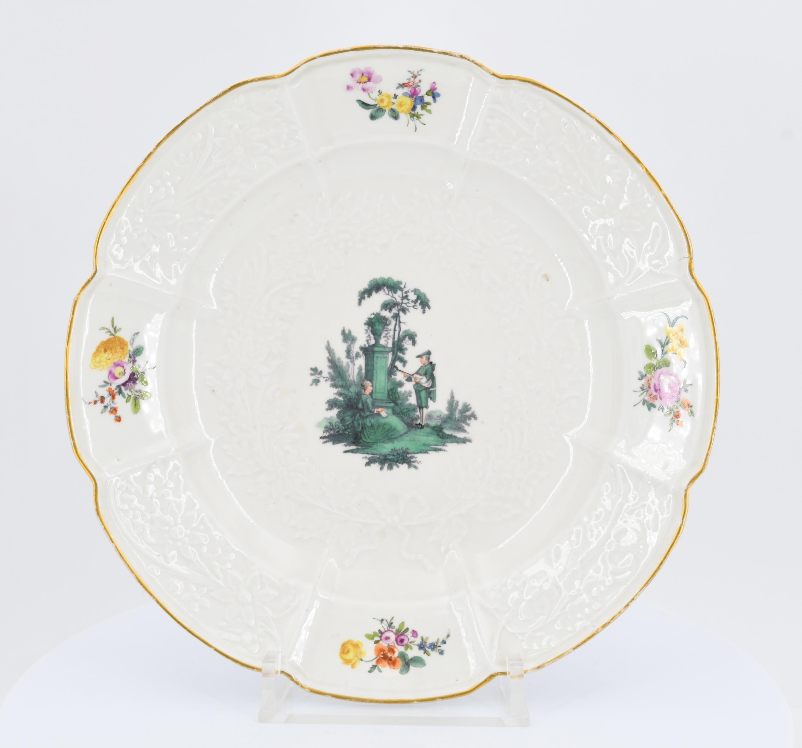 Plate from the "Green Watteau service" - Image 2 of 3