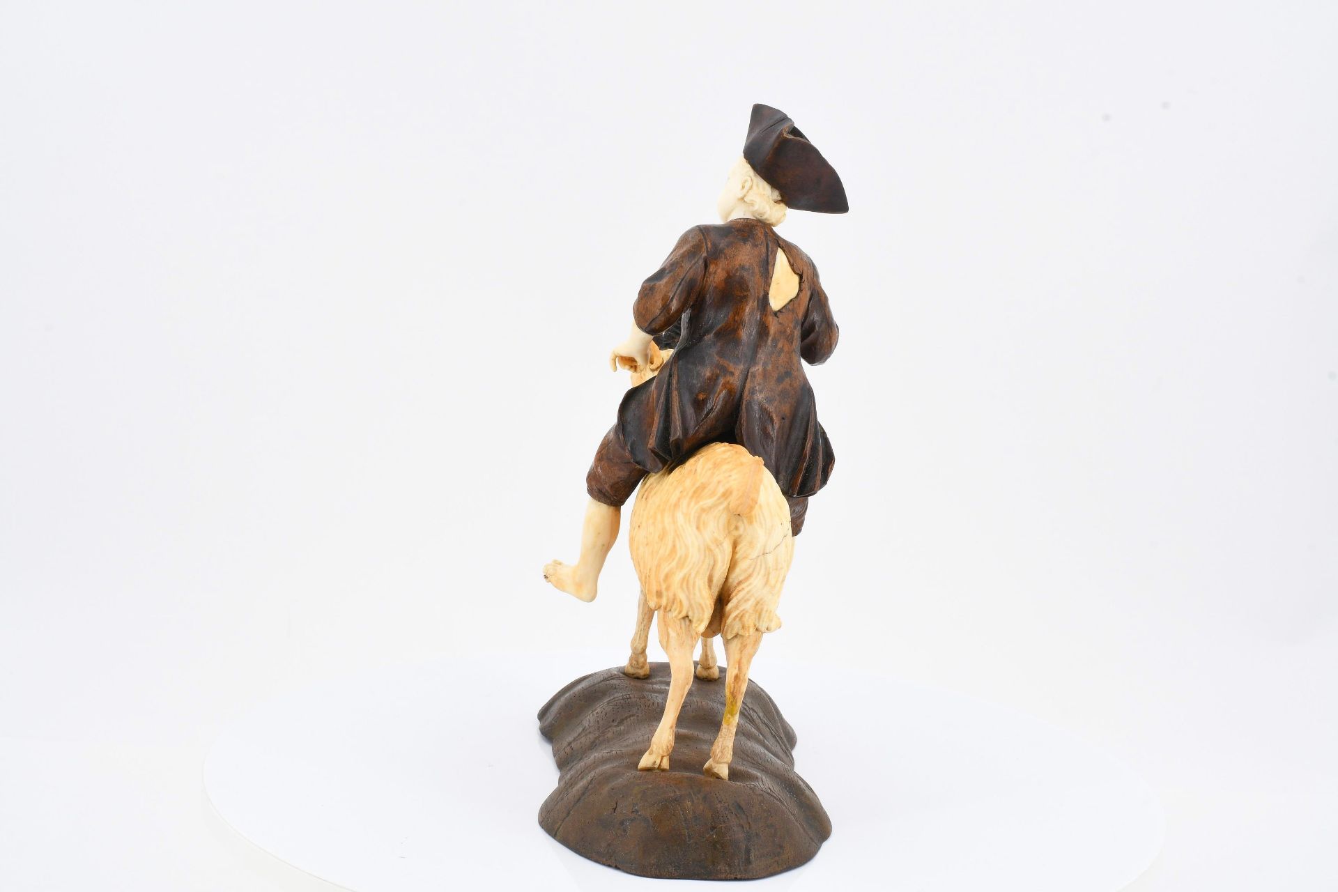 Boy riding a billy goat - Image 4 of 6