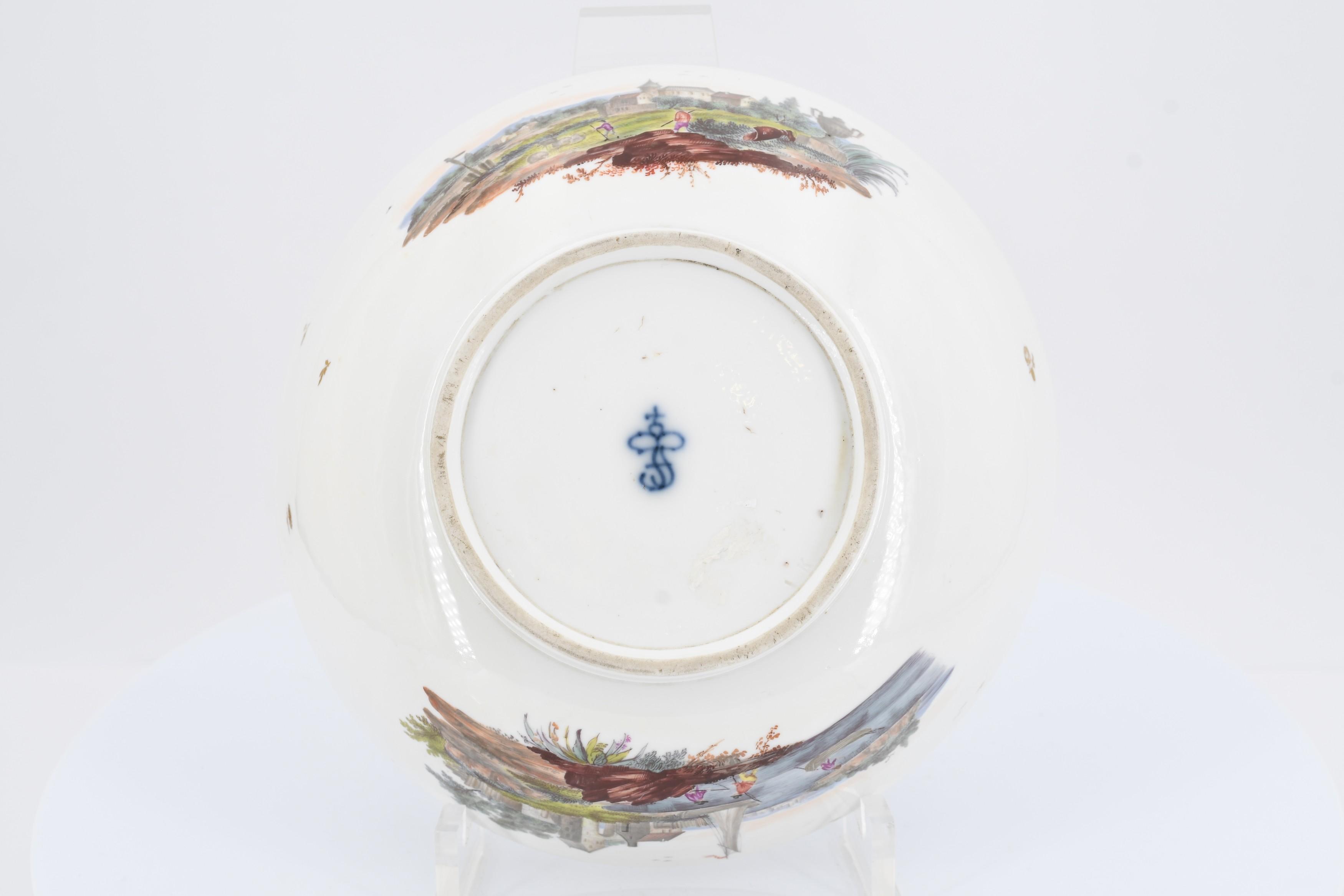 Bowl with landscape paintings - Image 5 of 5
