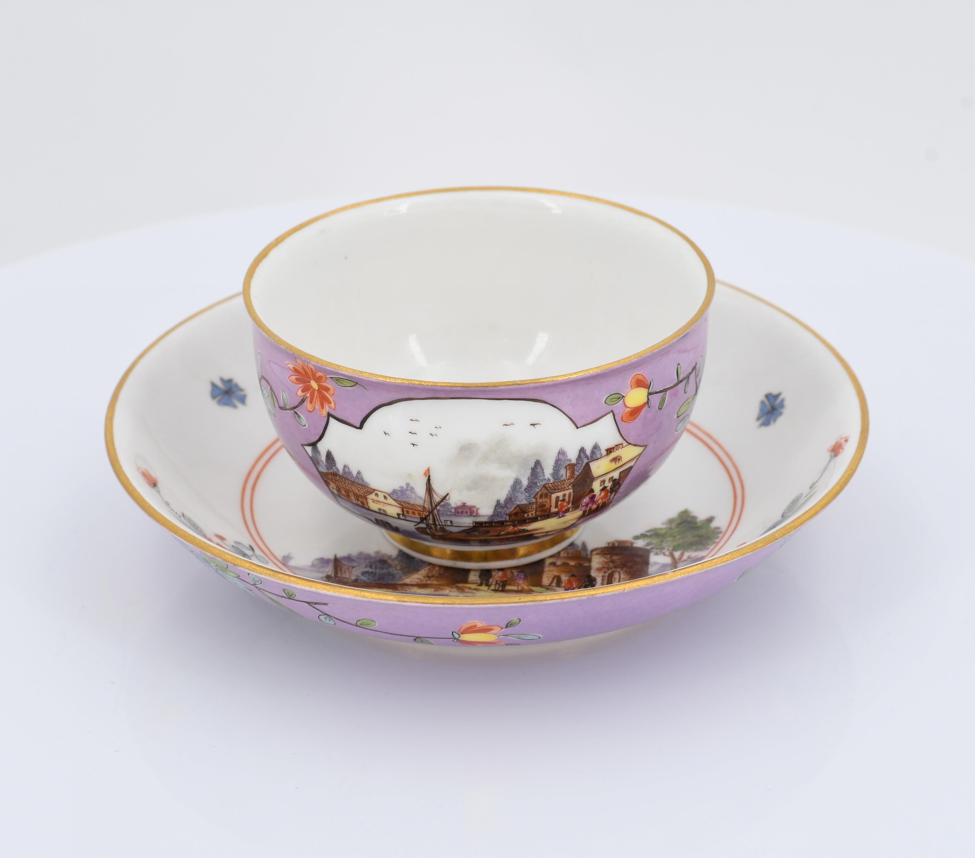 Tea bowl and saucer with merchant navy scenes - Image 2 of 7
