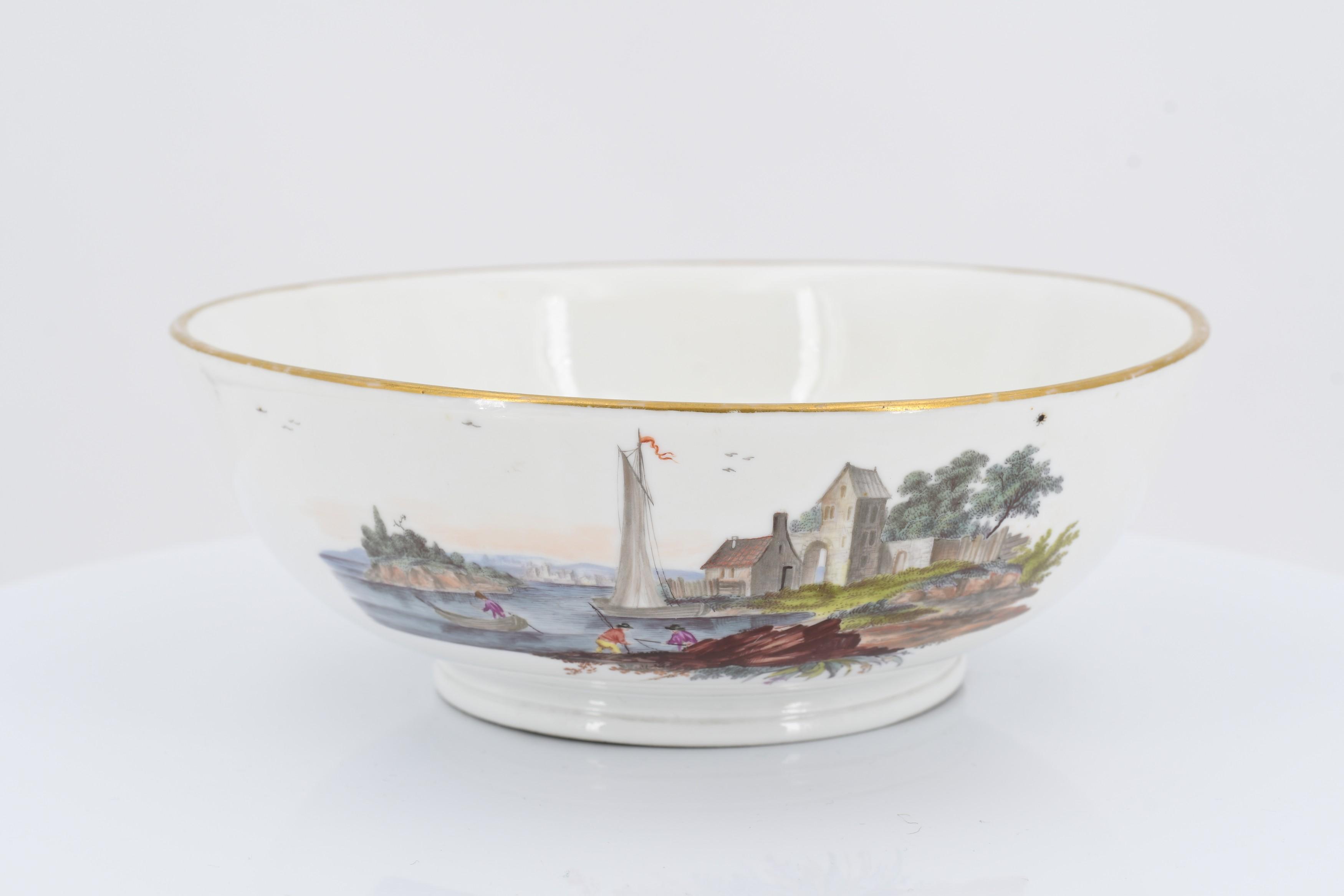 Bowl with landscape paintings - Image 3 of 5