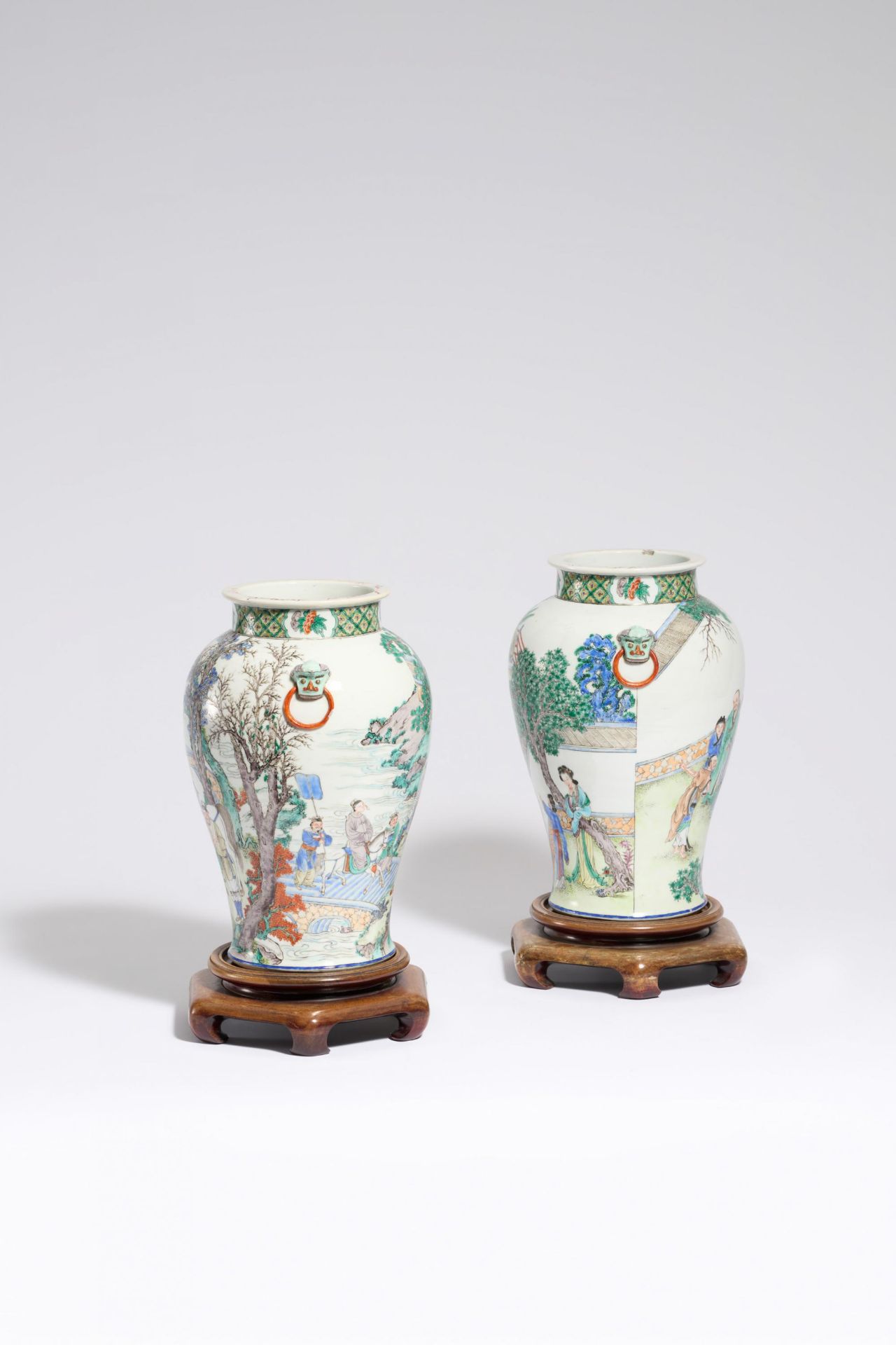 Paar famille verte-Vasen - Bild 2 aus 12