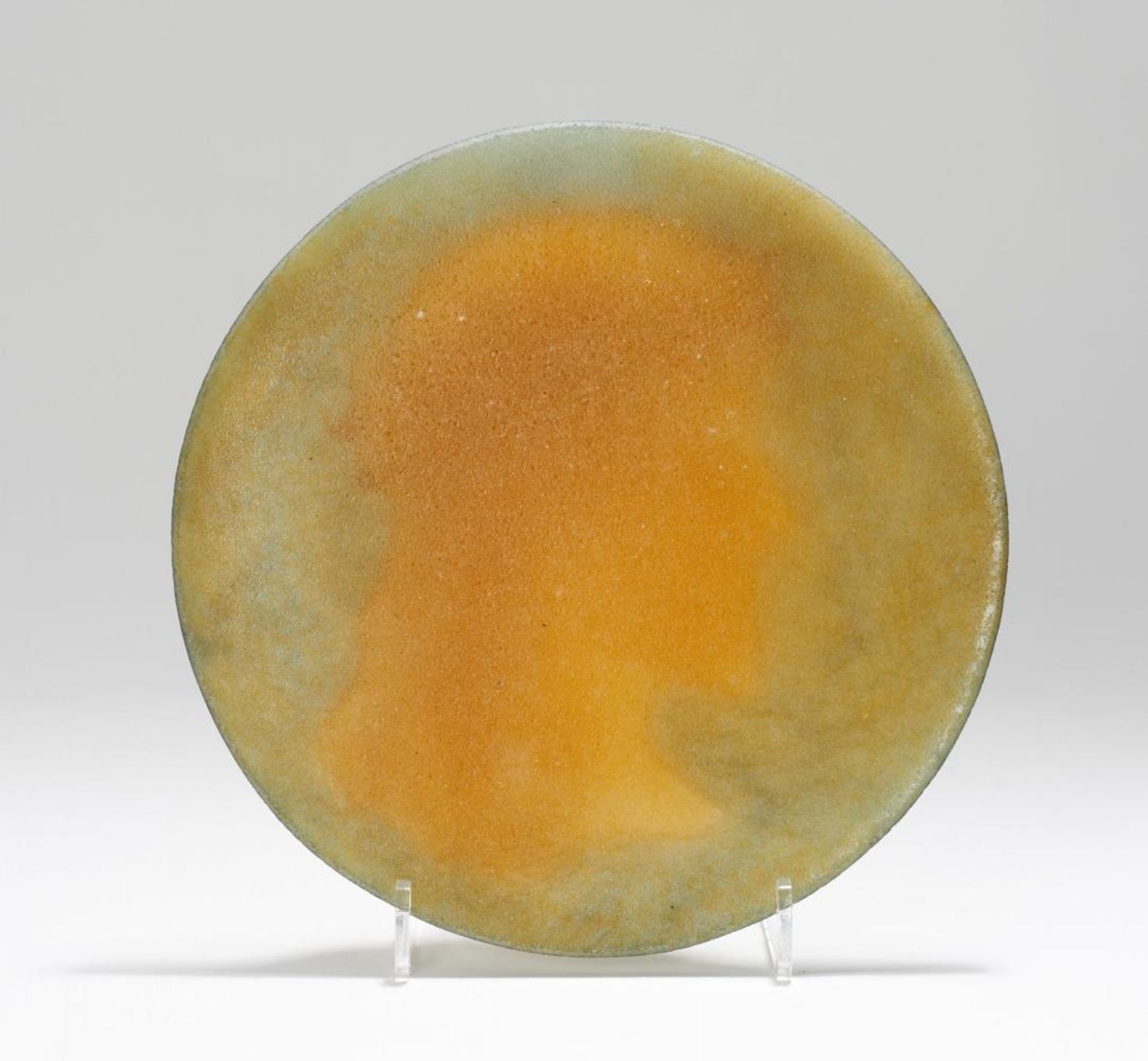 Large Pâte de verre plaque with the profile of Christ - Image 3 of 12