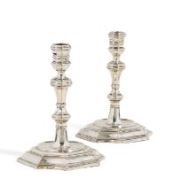 Pair of baroque silver chandeliers