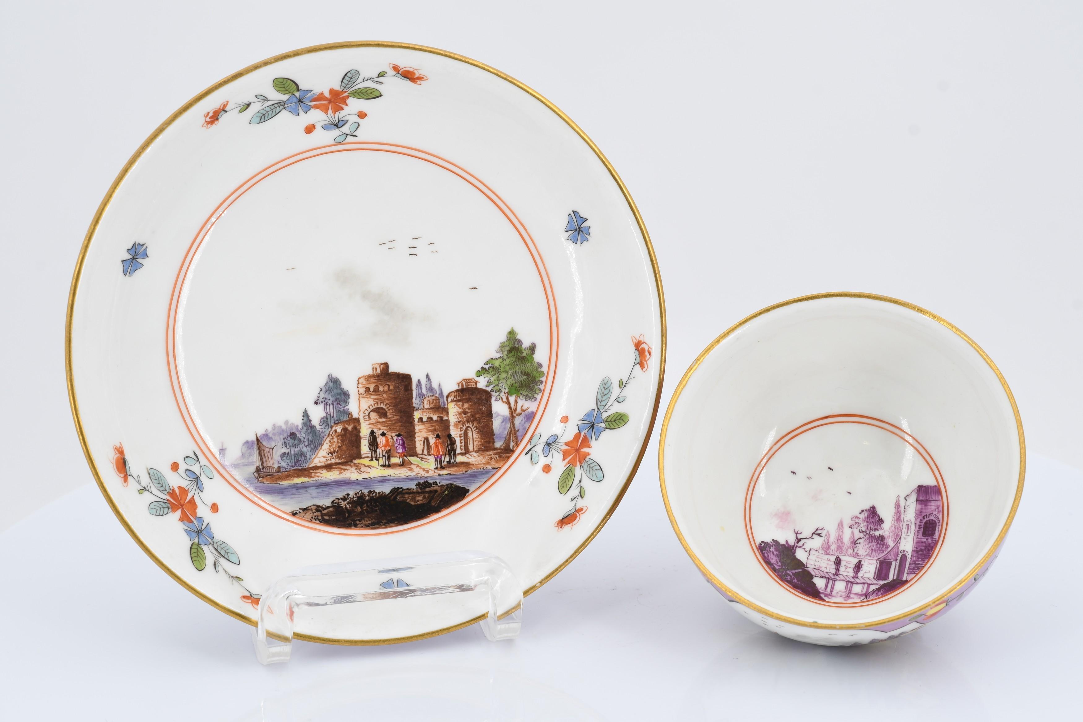 Tea bowl and saucer with merchant navy scenes - Image 6 of 7