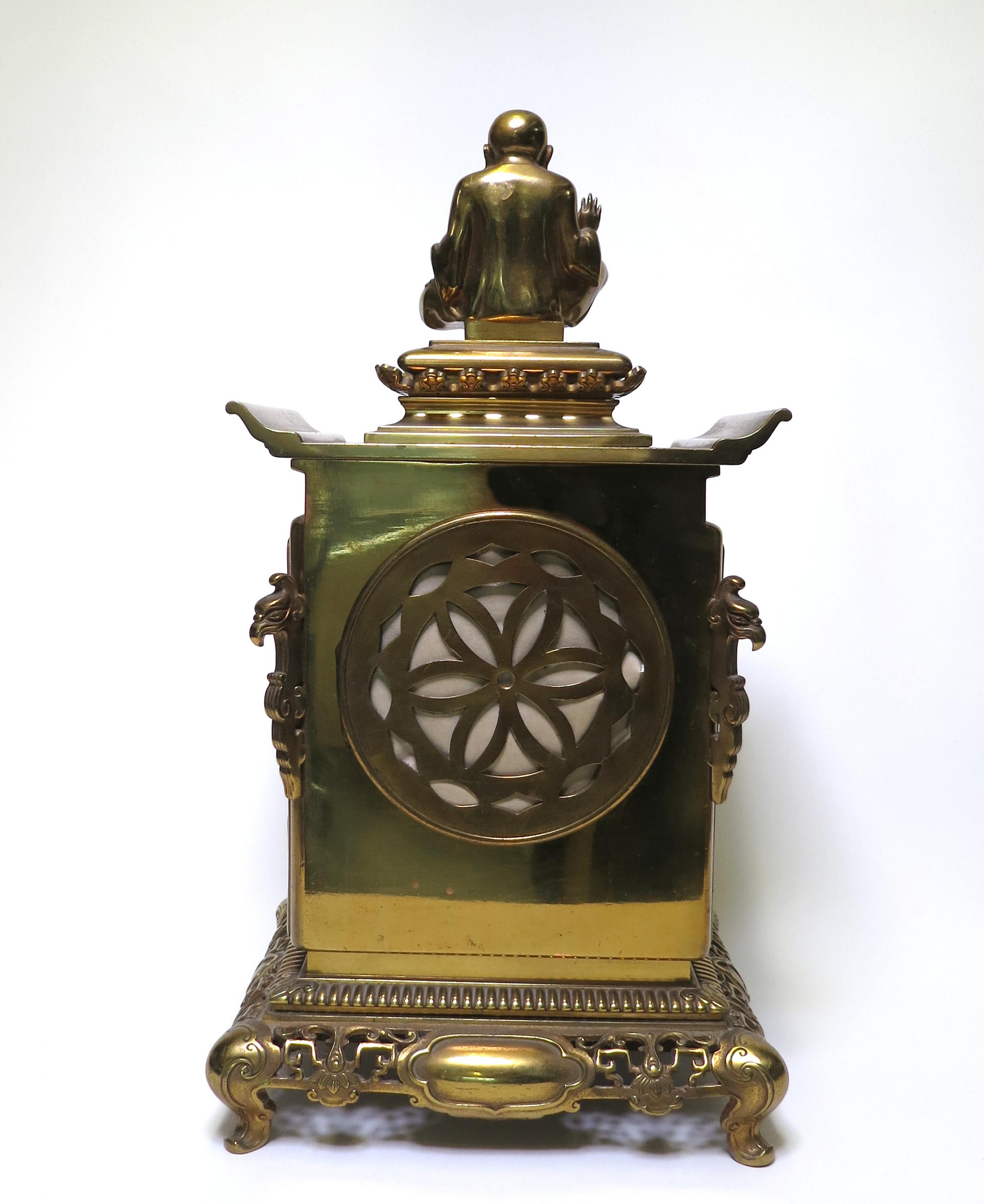 Pendulum clock with heron décor - Image 4 of 5