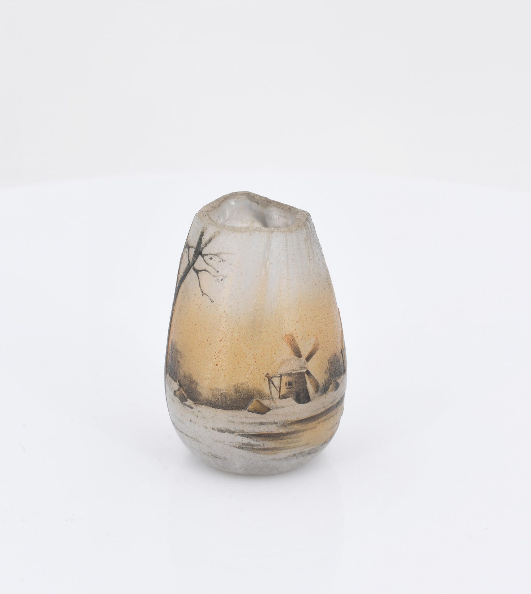 Miniature vase with winter landscape - Image 5 of 6