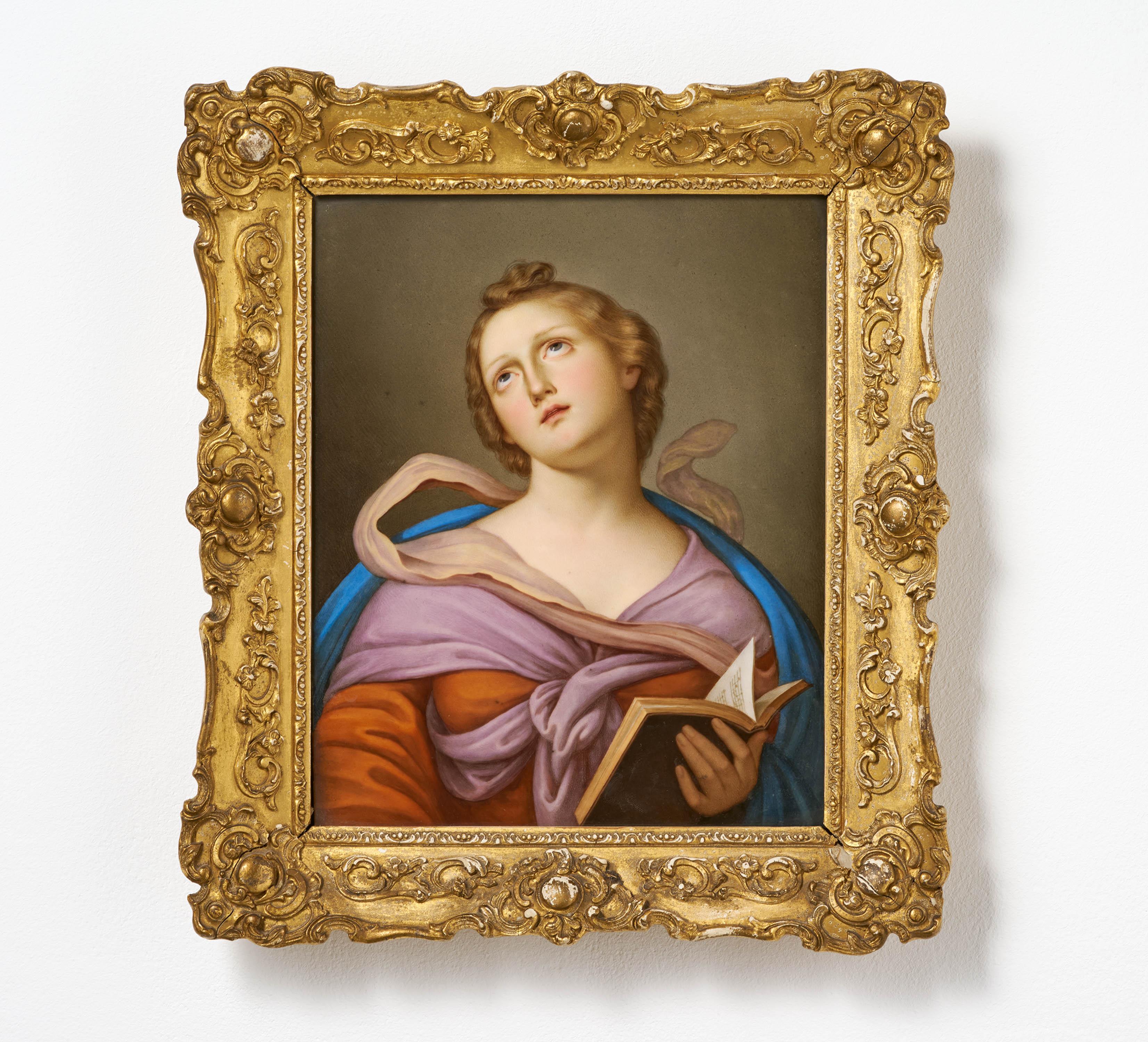 Porcelain painting of Saint Cecilia