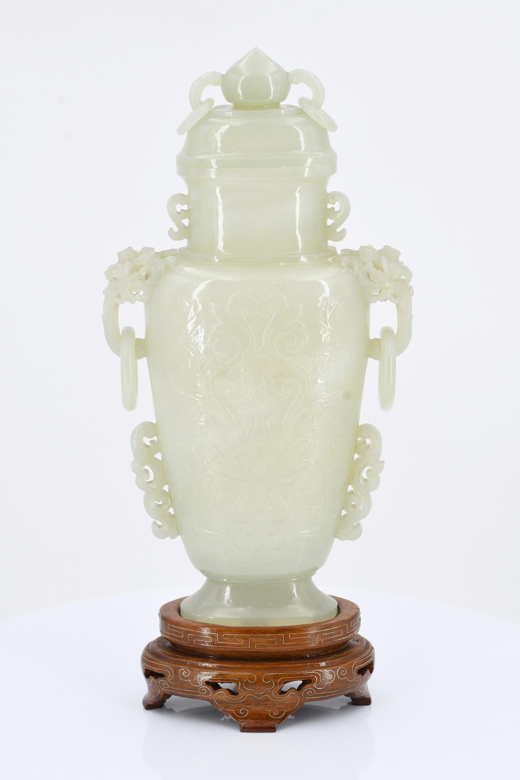 Lidded vase with pedestal - Image 2 of 7