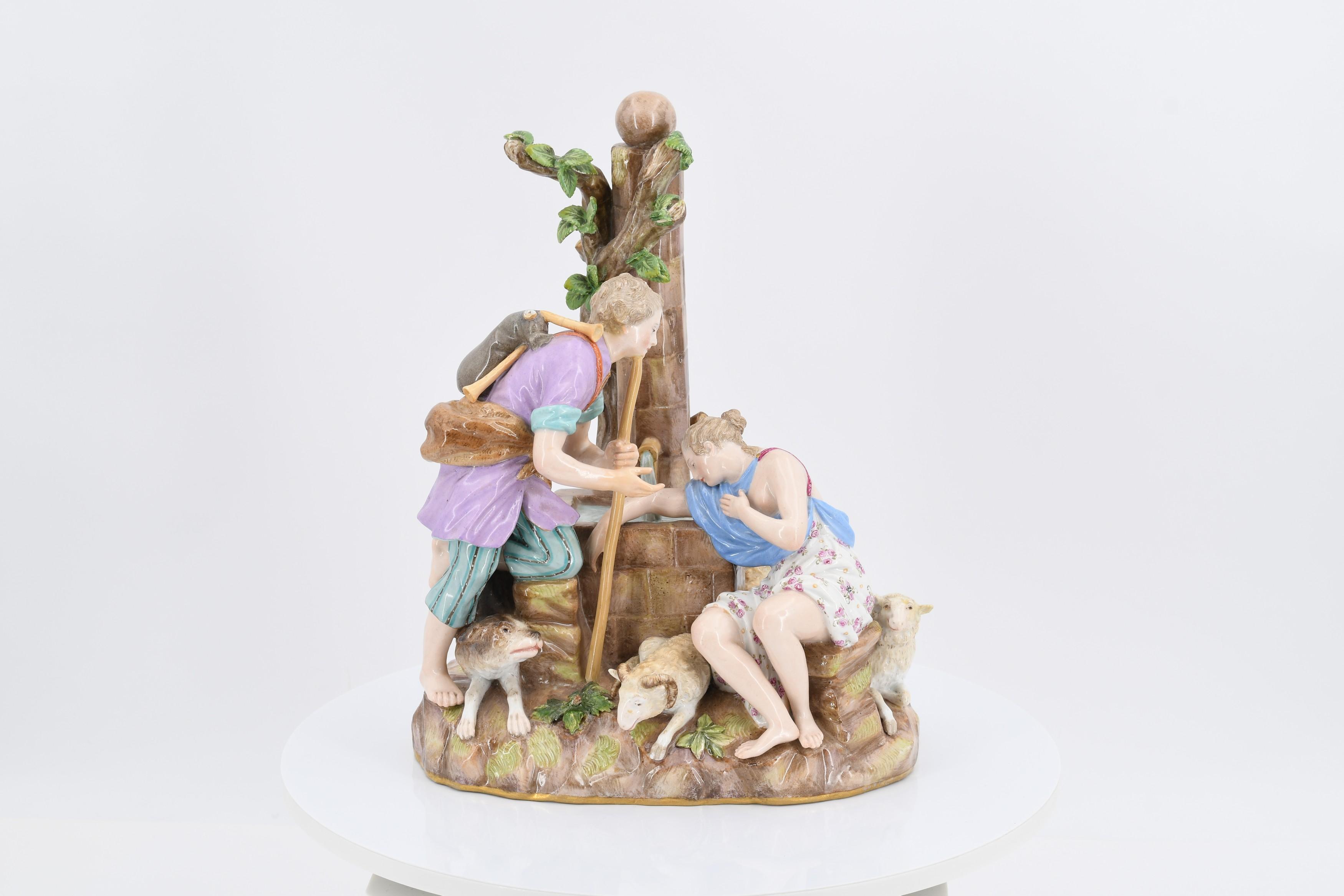 PORCELAIN GROUP OF SHEPHERDS AT THE WELL - Image 2 of 7