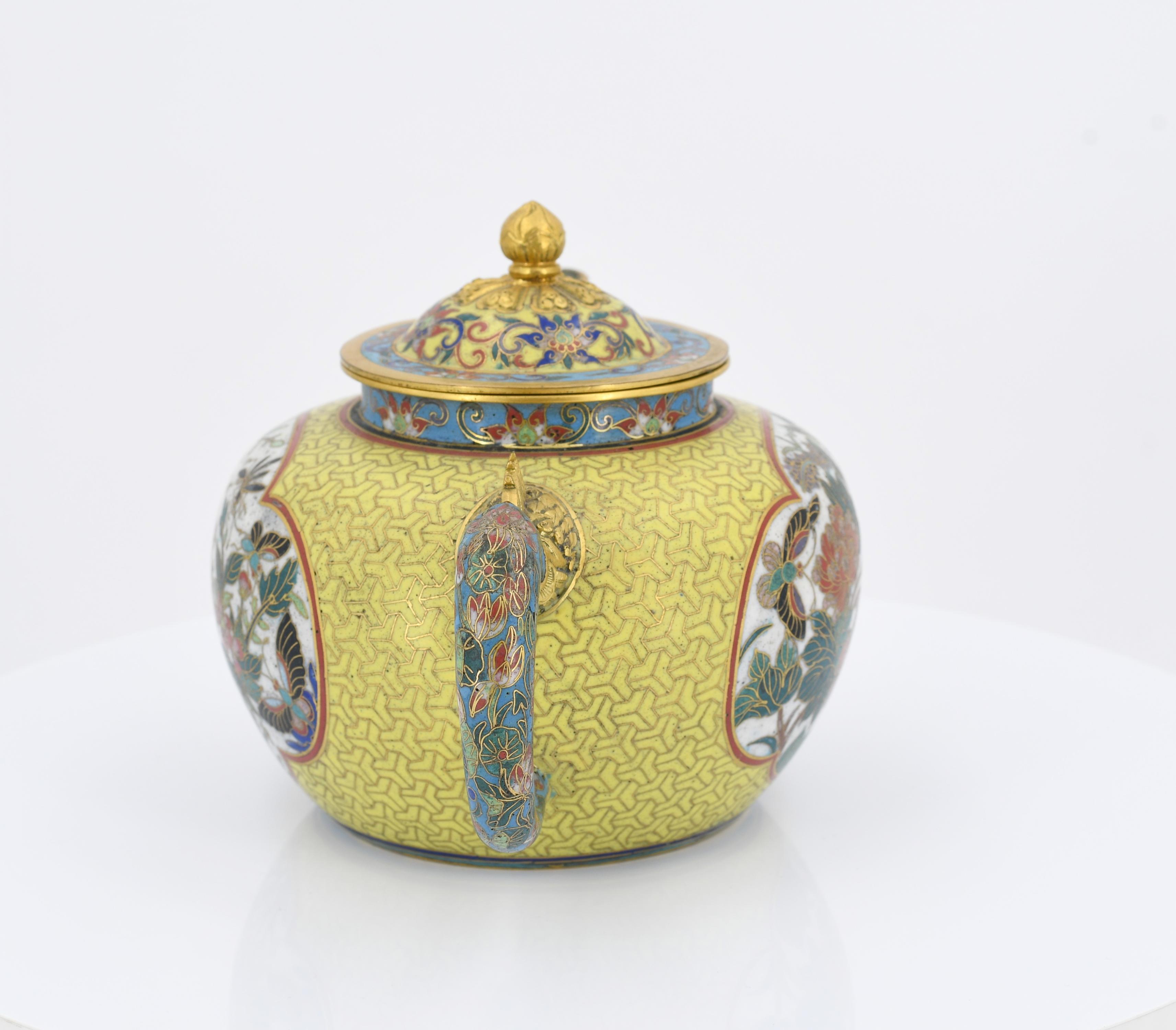 Pair of small Cloisonné Tea Pots - Image 9 of 13