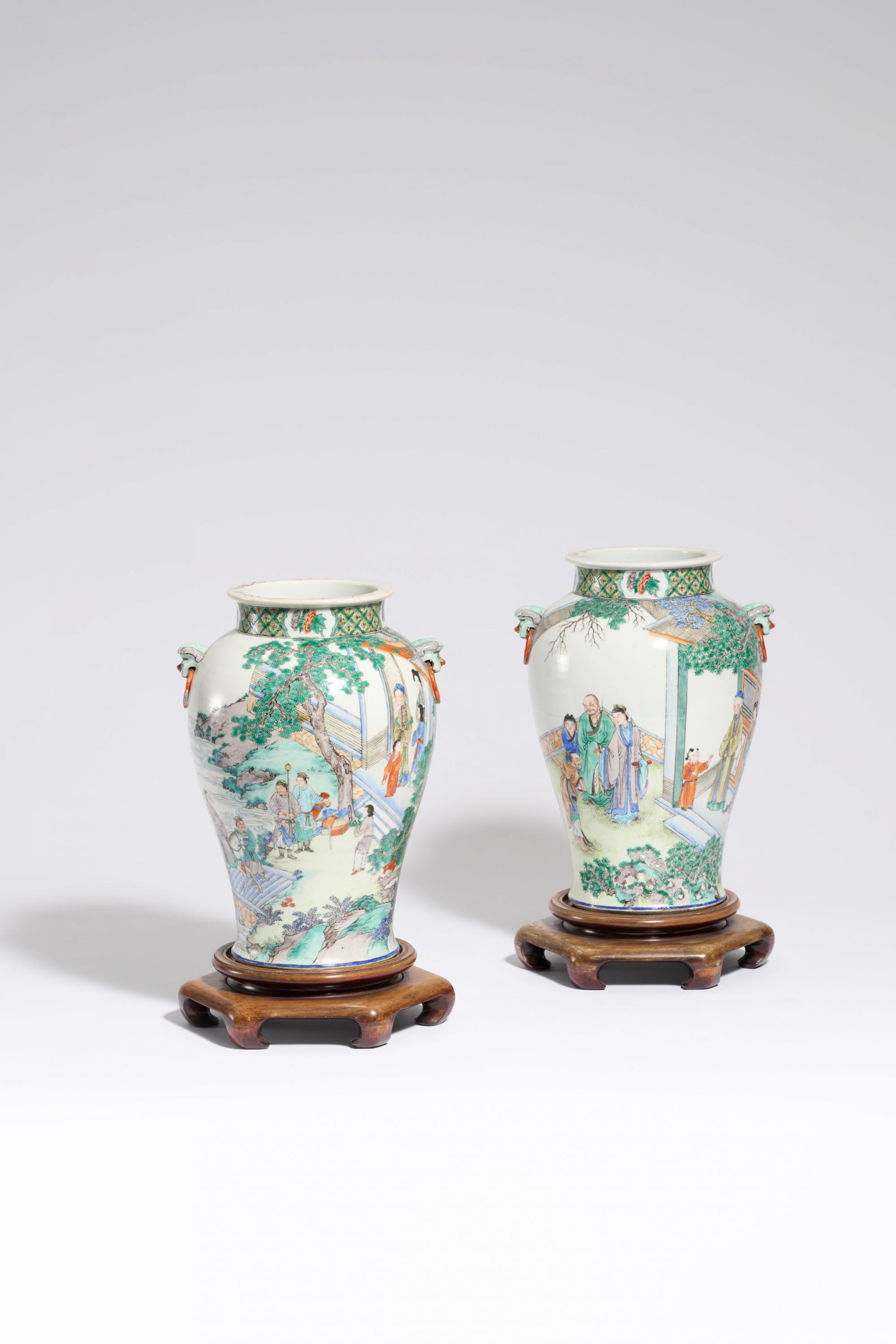Pair of Famille Verte-Vases - Image 3 of 12