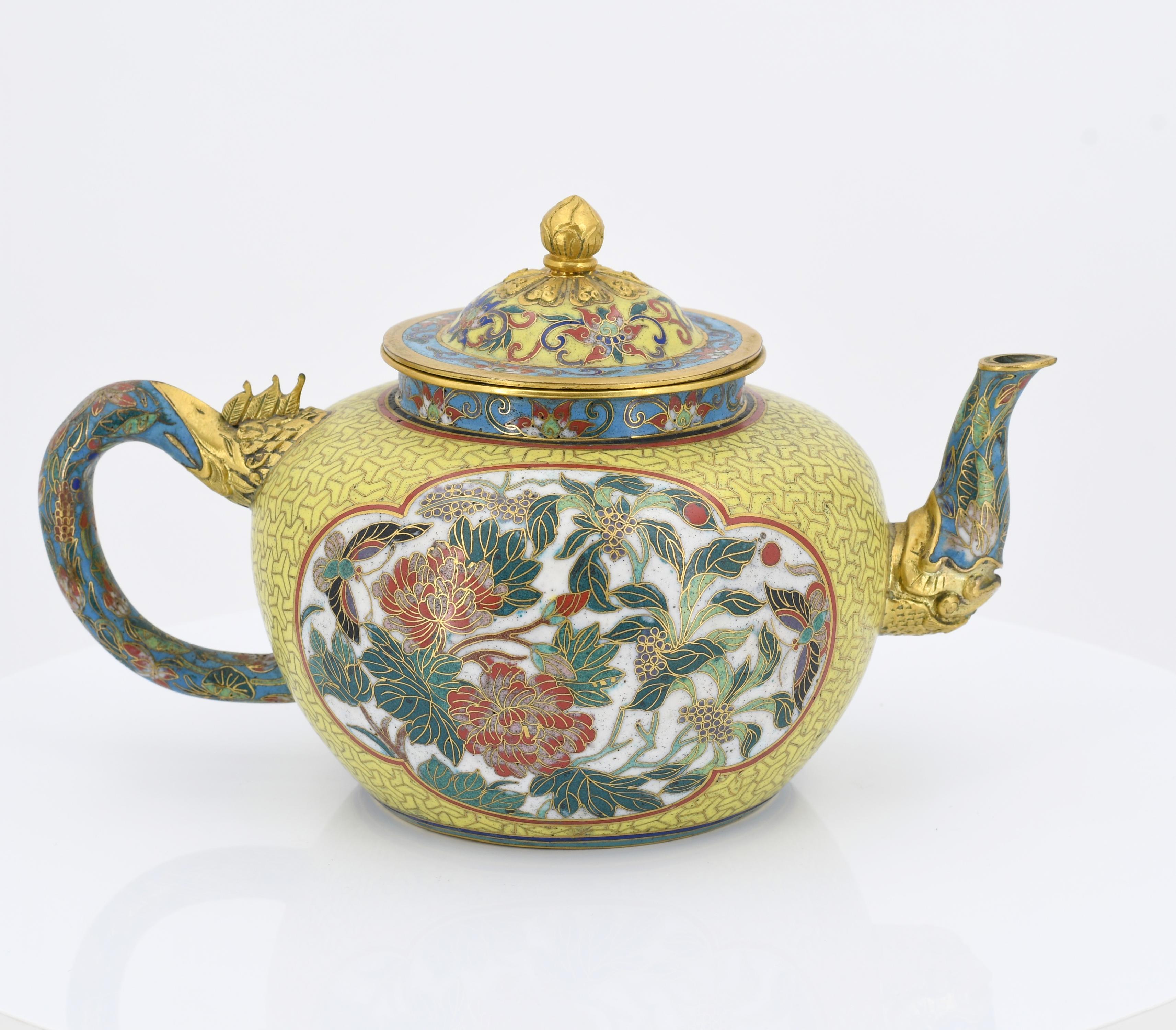 Pair of small Cloisonné Tea Pots - Image 10 of 13