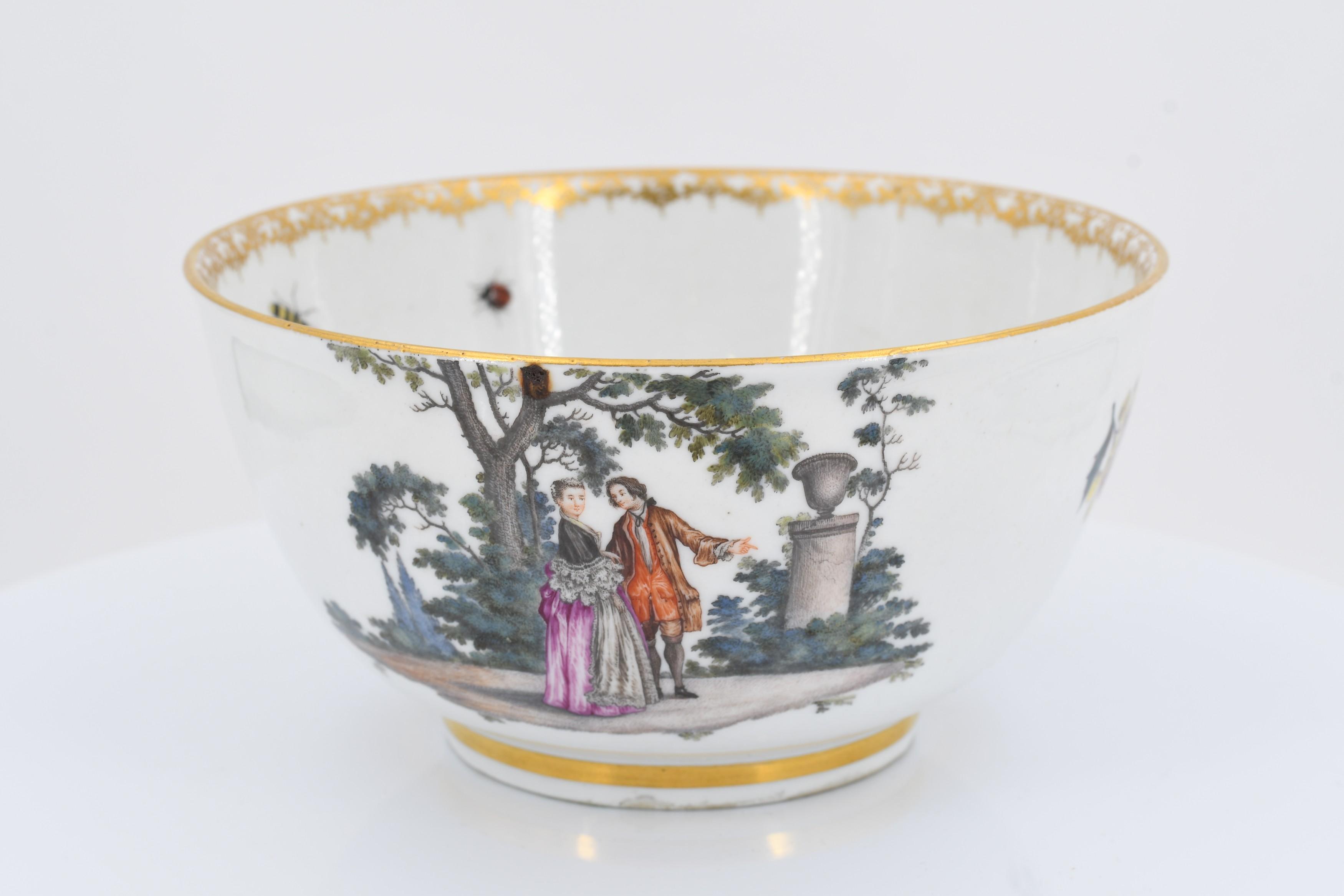 Bowl with Watteau scenes - Image 2 of 7