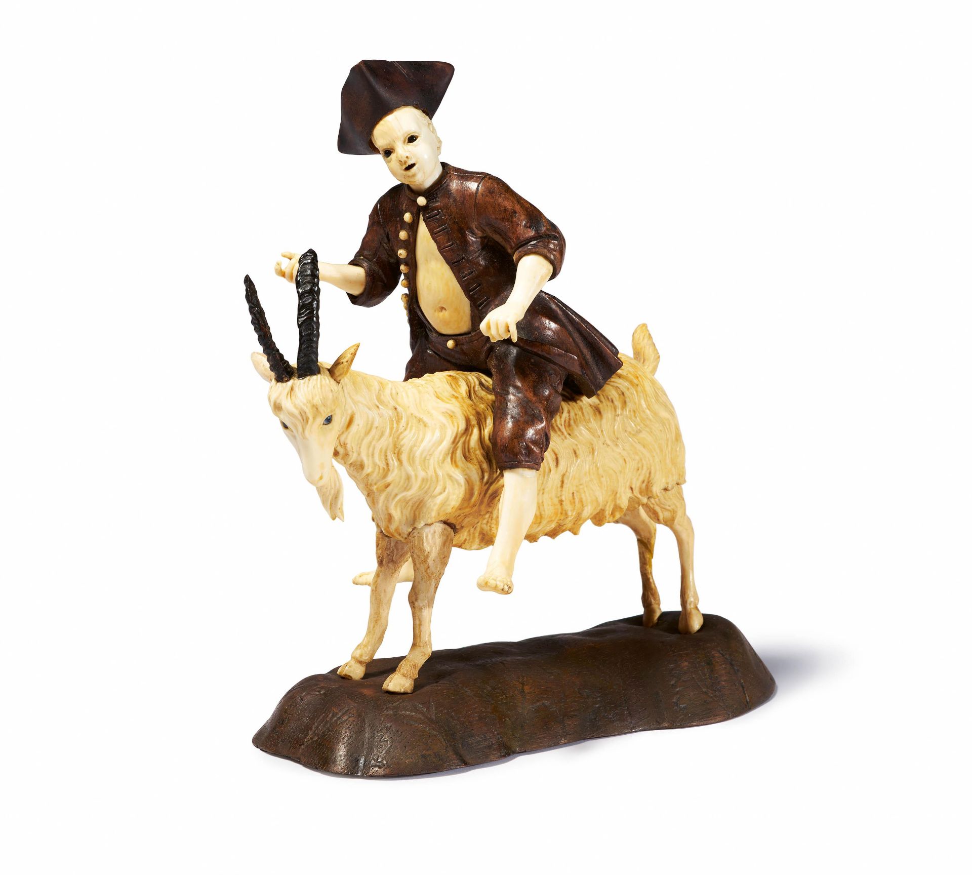 Boy riding a billy goat - Image 2 of 6