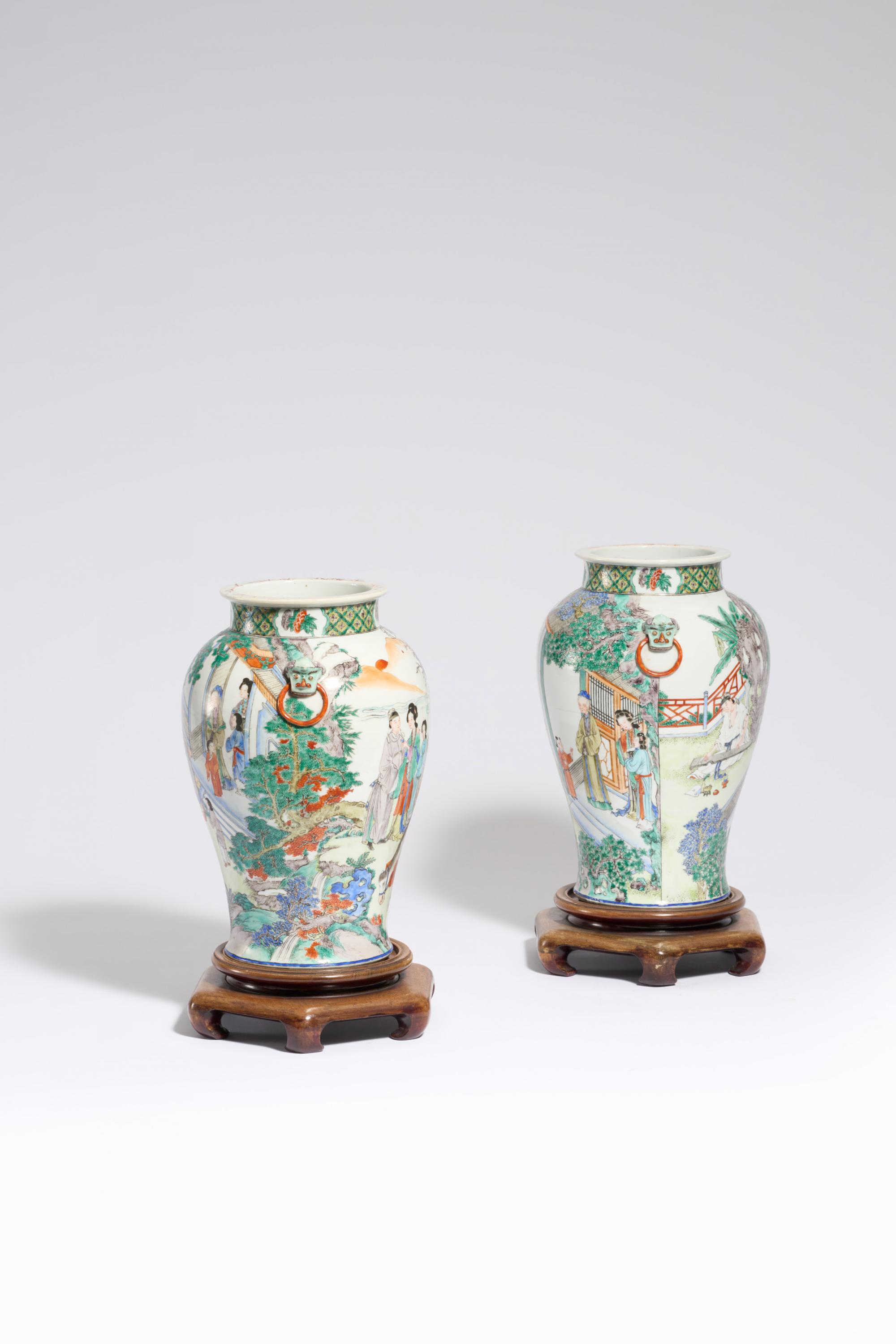 Pair of Famille Verte-Vases - Image 4 of 12