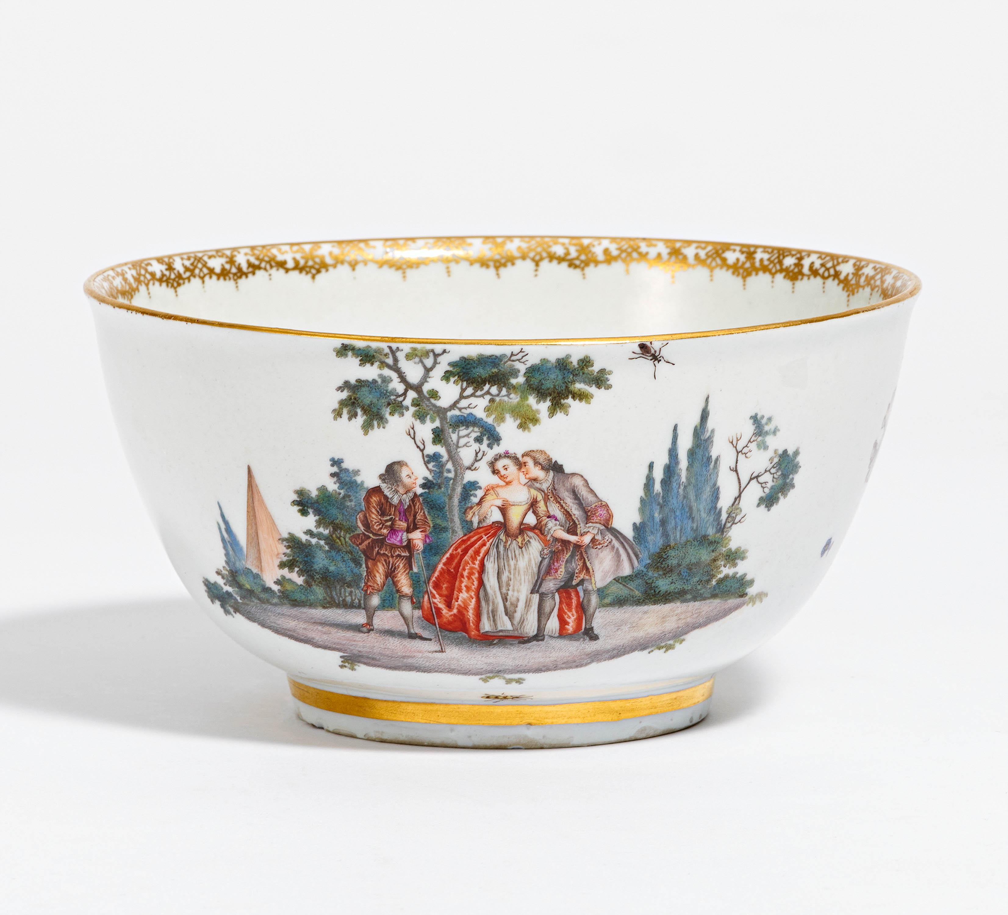 Bowl with Watteau scenes