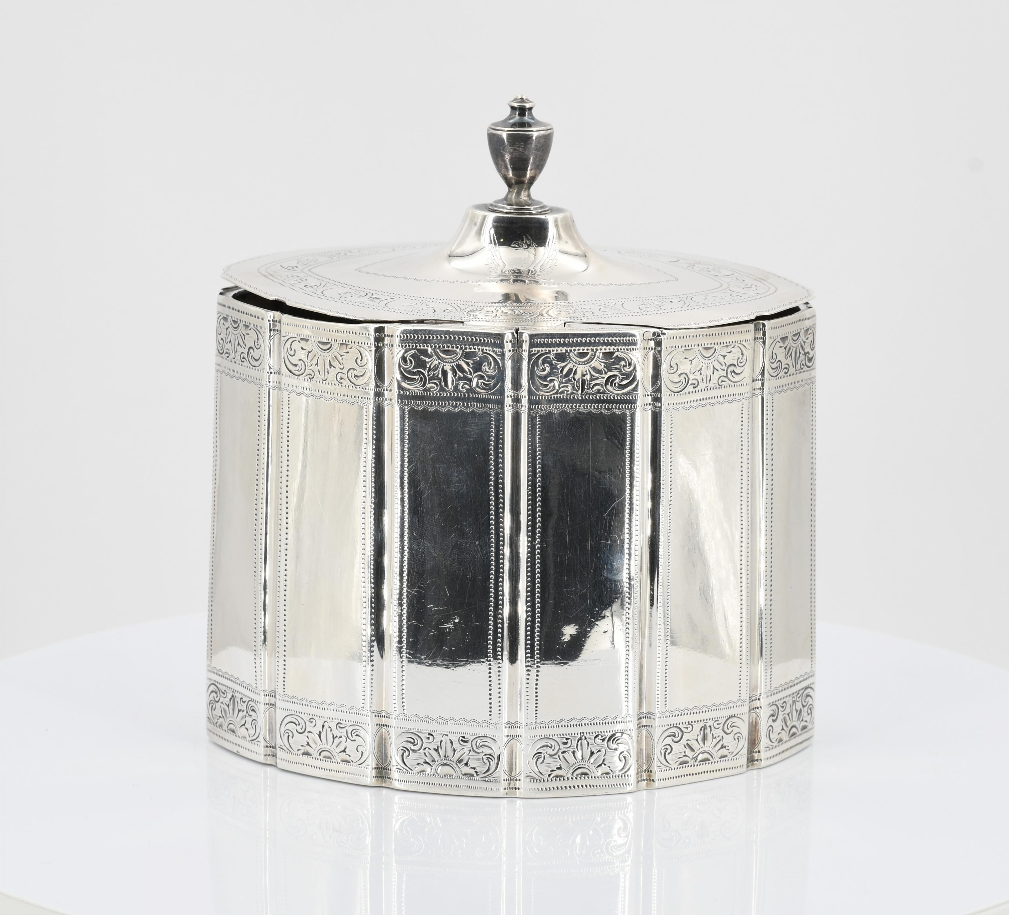 Oval George III tea caddy and footed sugar bowl - Image 10 of 13