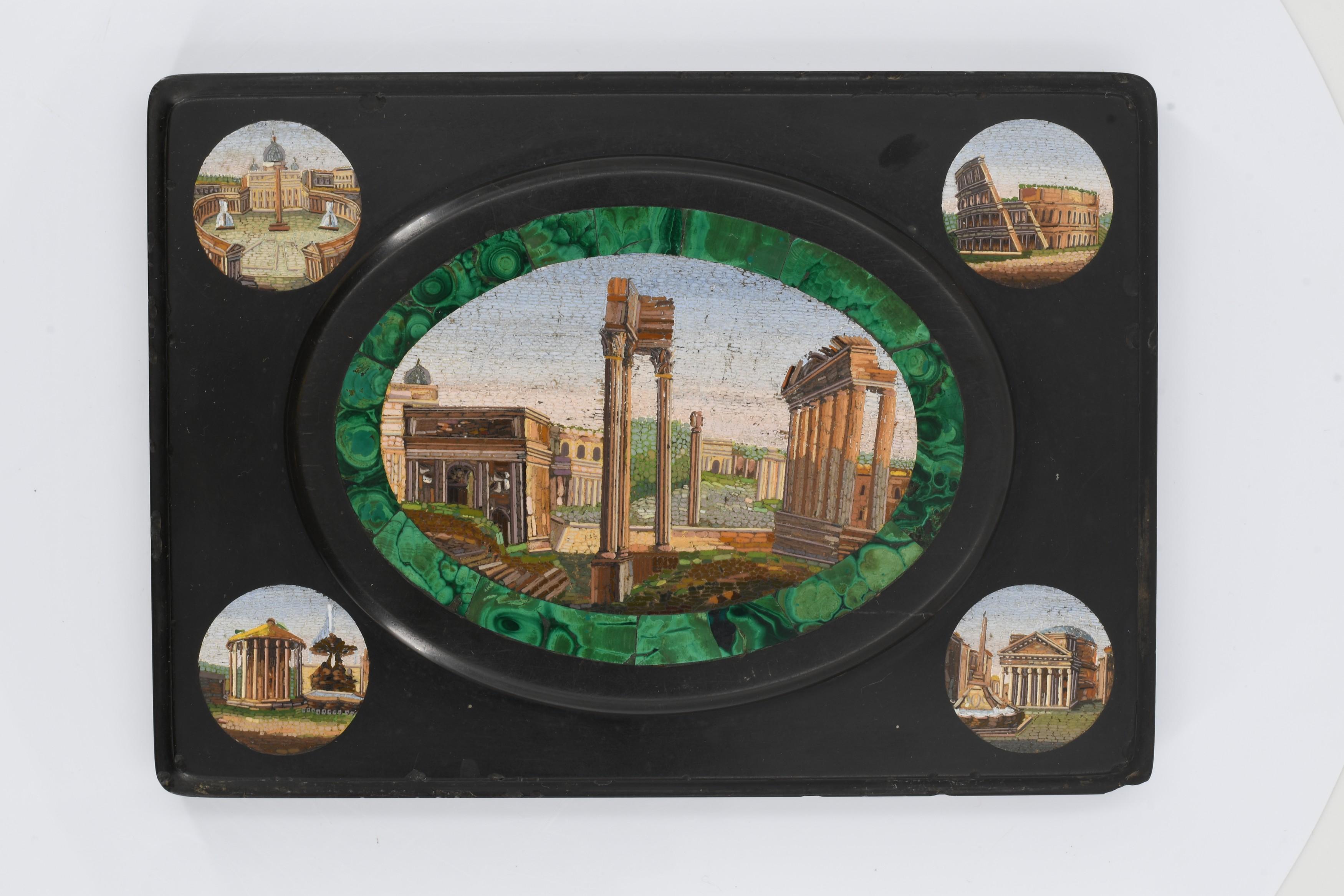 Micromosaic with Roman cityscapes - Image 2 of 4