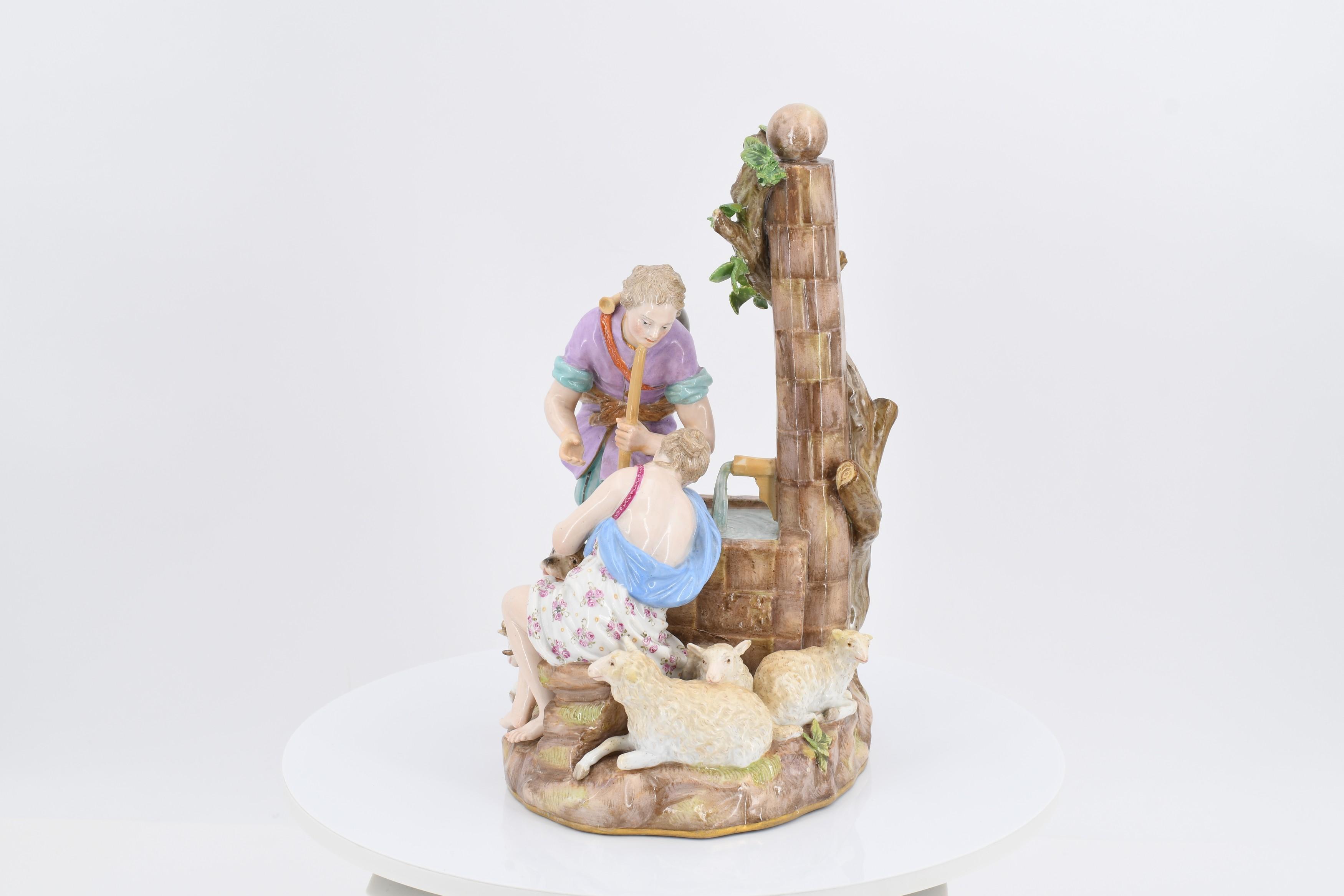 PORCELAIN GROUP OF SHEPHERDS AT THE WELL - Image 3 of 7