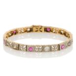 Rubin-Diamant-Armband