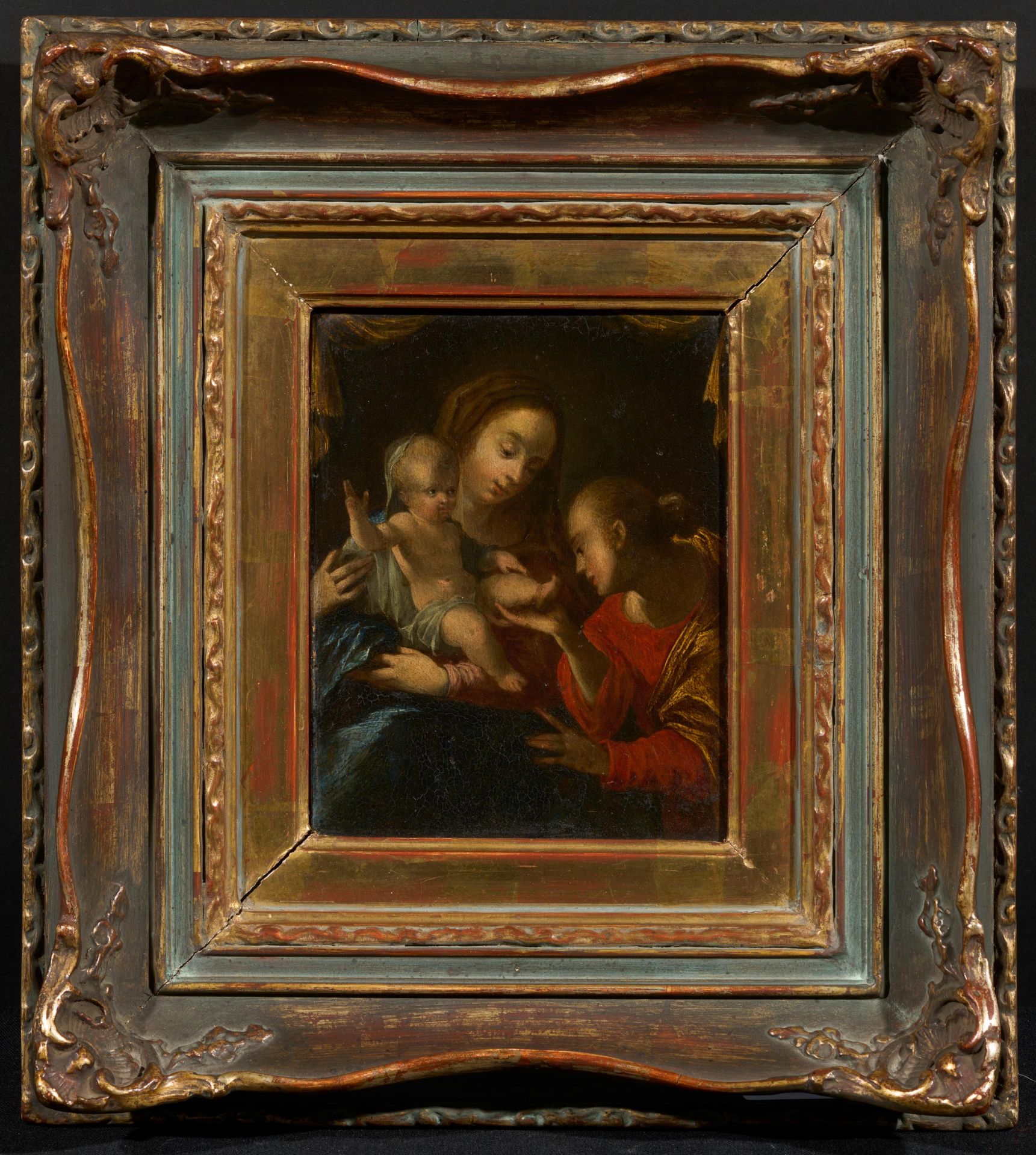 Prague school: Madonna with the Christ Child and St. Catherine - Image 2 of 4