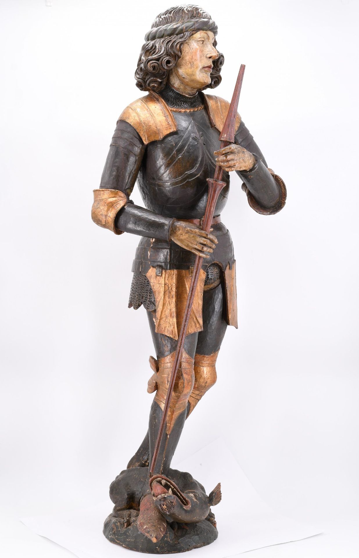 South German School: St George in Armor with the Dragon - Image 6 of 10