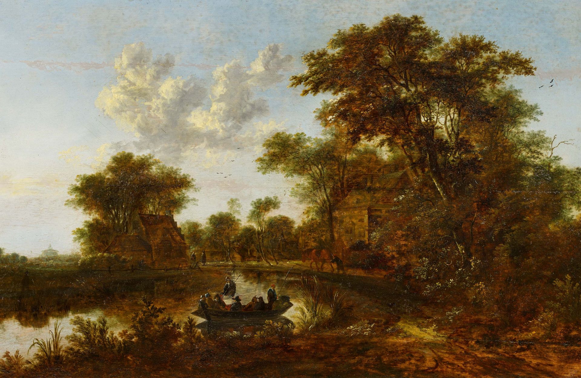 Cornelis Snellinck: Canal Landscape with Farmsteads