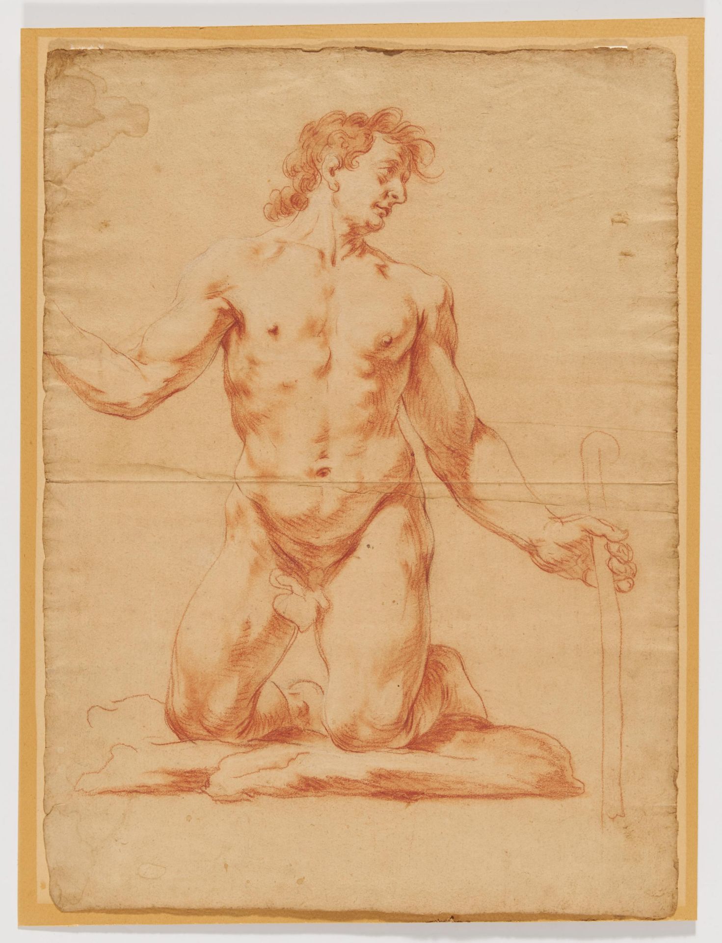 Italian School Italienische Schule: Male Nude Study (Adam?) - Image 2 of 3