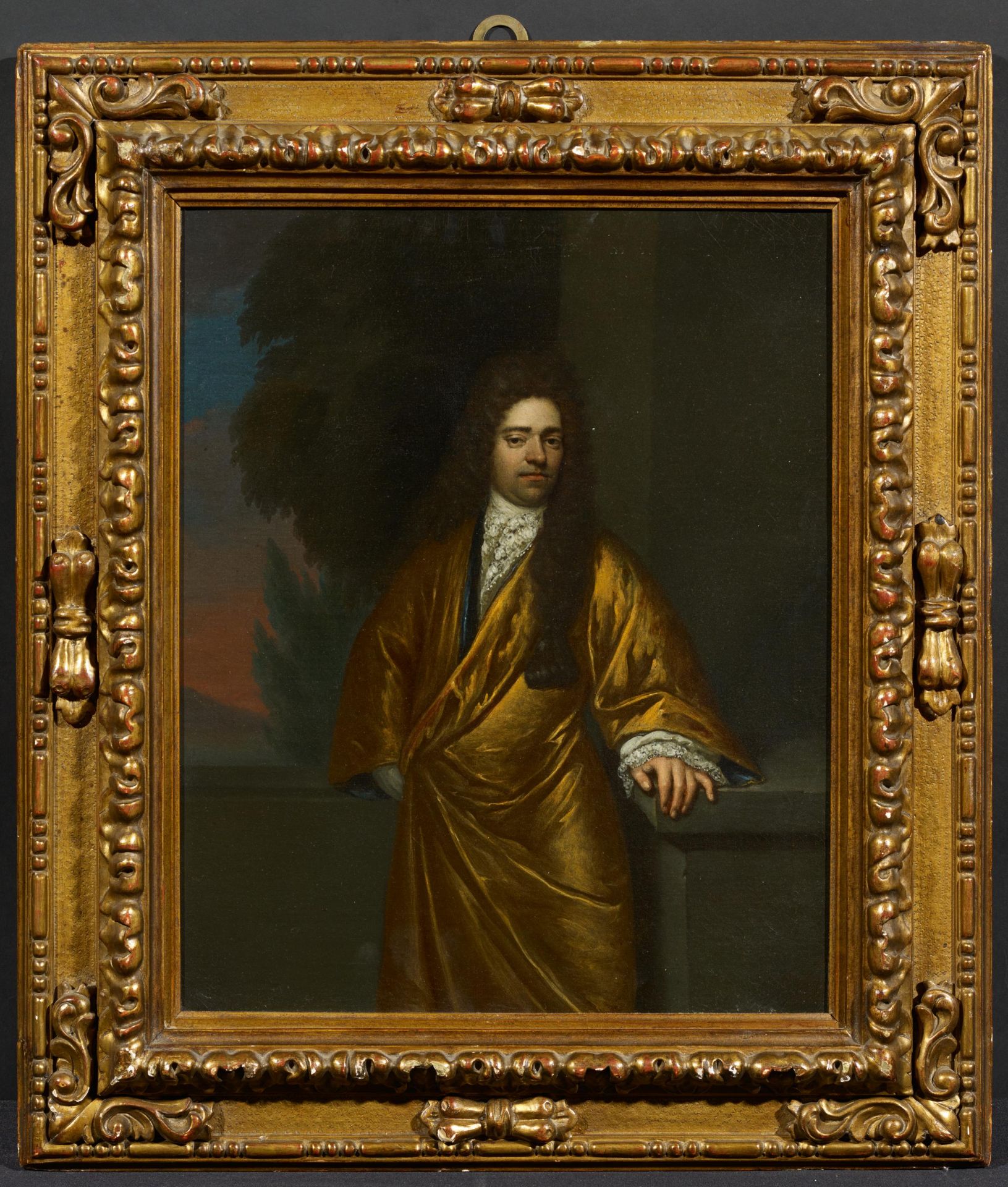Michiel van Musscher: Portrait of a Distinguished Gentleman in a Yellow Coat - Image 2 of 4