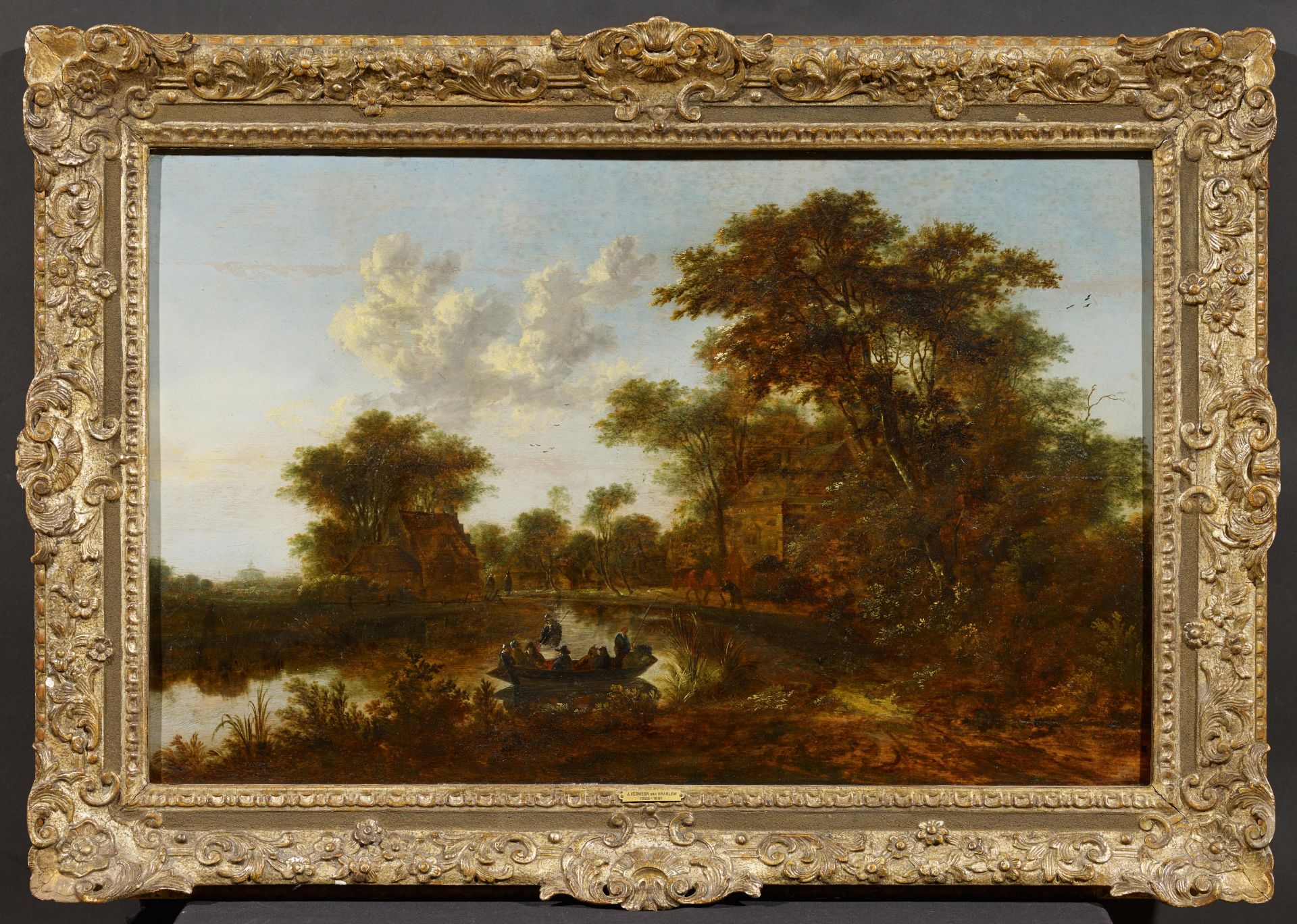 Cornelis Snellinck: Canal Landscape with Farmsteads - Image 2 of 4