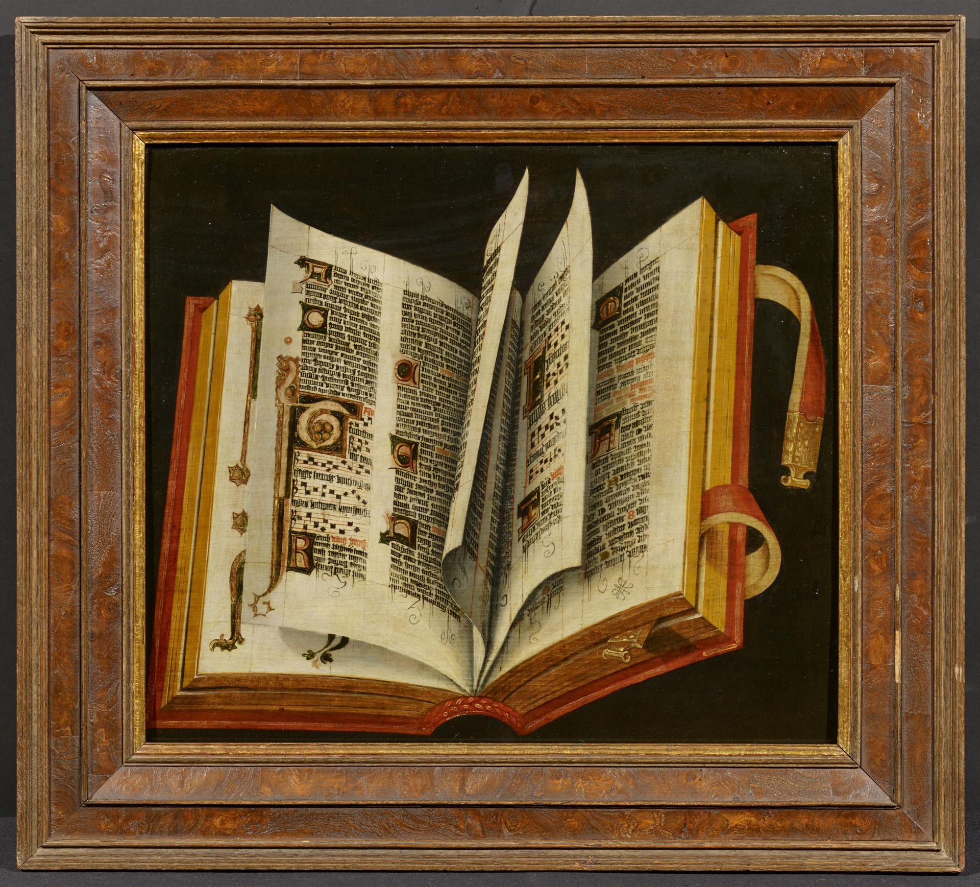 Alpenländischer Meister: Trompe-l'oeil of a Liturgical Scripture - Image 2 of 4