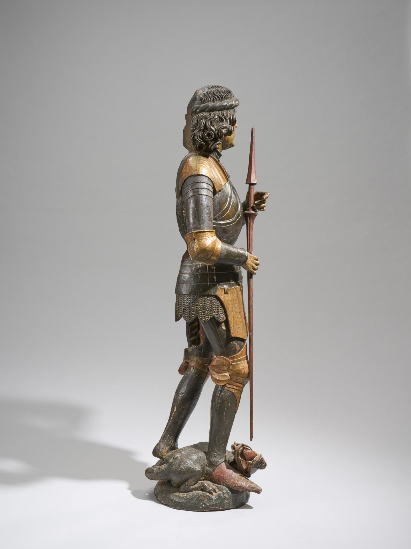 South German School: St George in Armor with the Dragon - Image 3 of 10