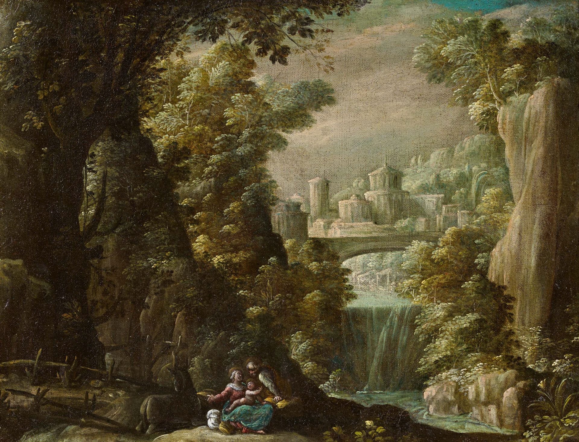 Paul Bril: Waldlandschaft mit dem Rest auf der Flucht nach Ägypten