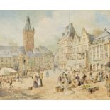 Carl Rüdell: Markttag in Trier