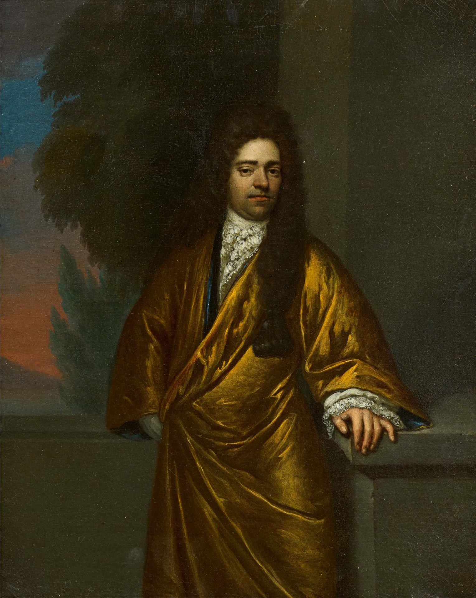 Michiel van Musscher: Portrait of a Distinguished Gentleman in a Yellow Coat