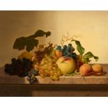 Johann Wilhelm Preyer: Trauben, Pfirsiche und Aprikosen