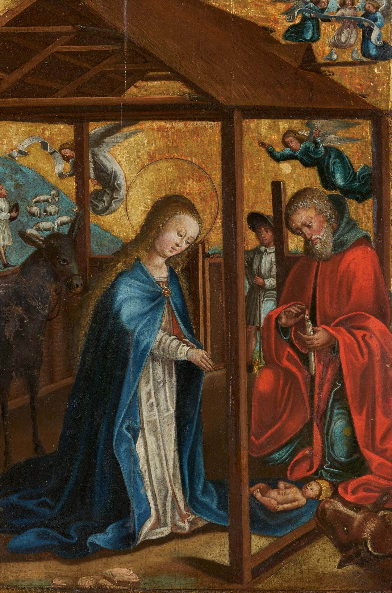 South German School: Birth of Christ and Annunciation to the Shepherds