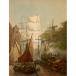 Andreas Achenbach: Hafenstadt in Holland