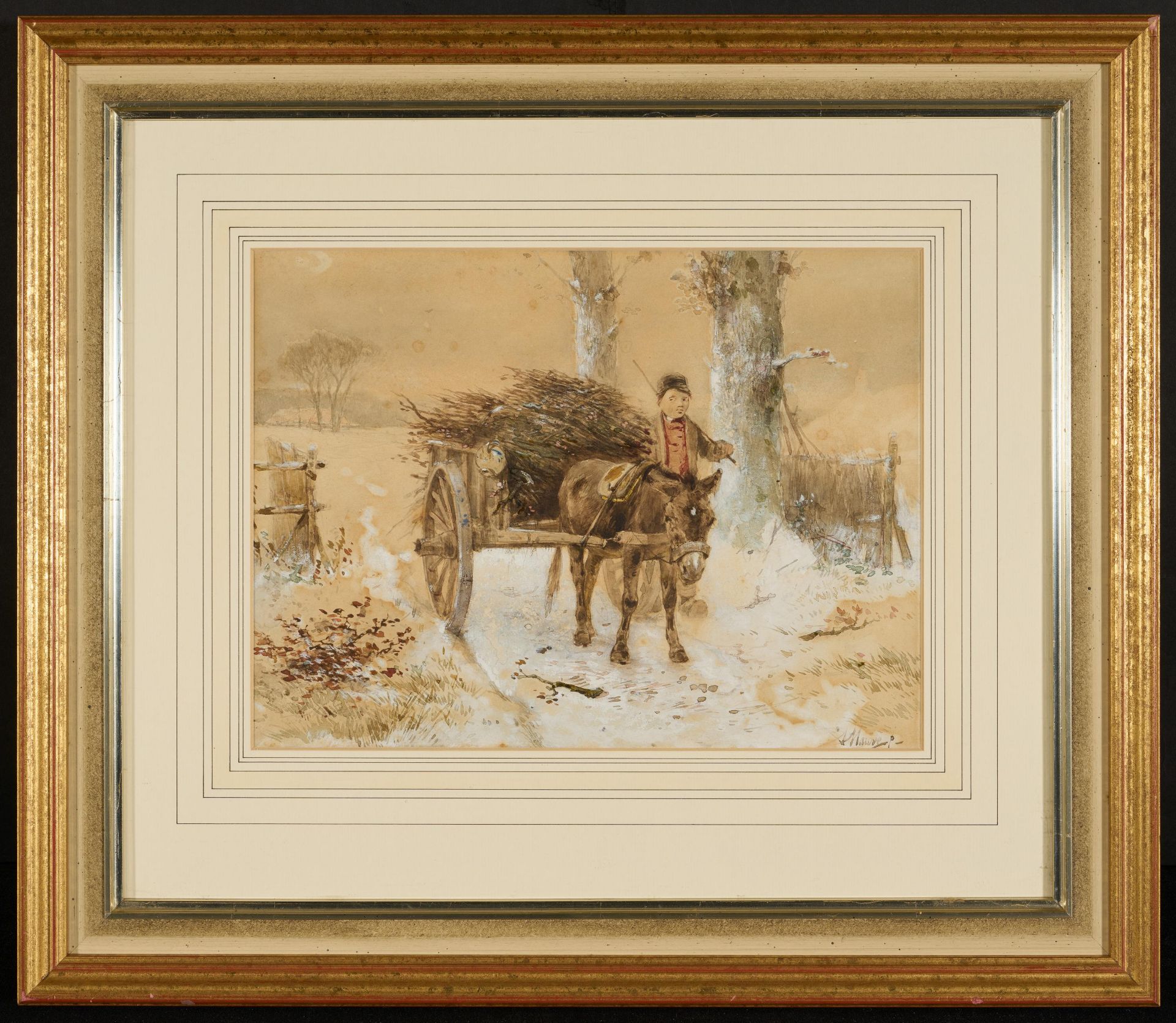 Anton Mauve: Boy with Donkey Cart - Image 2 of 5