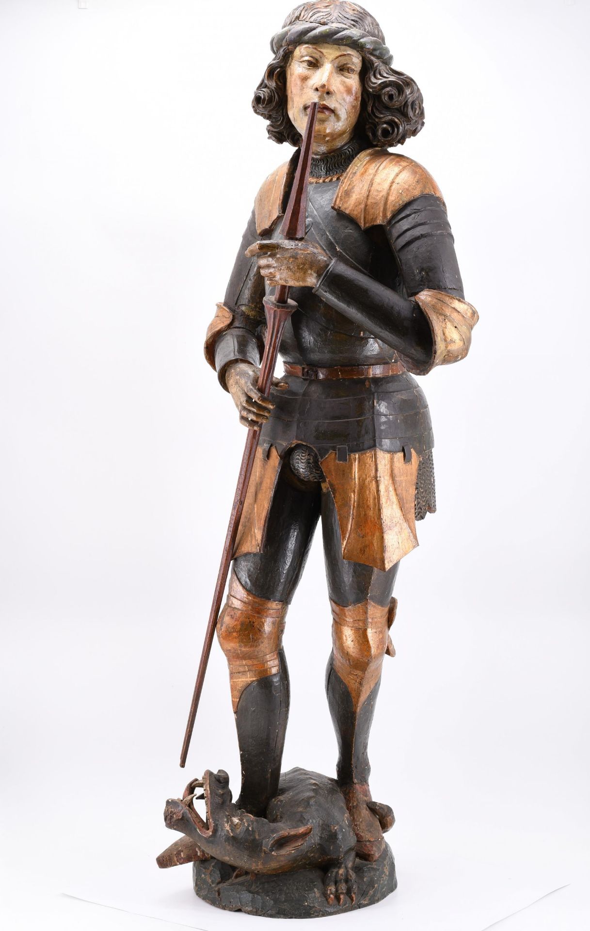 South German School: St George in Armor with the Dragon - Image 5 of 10