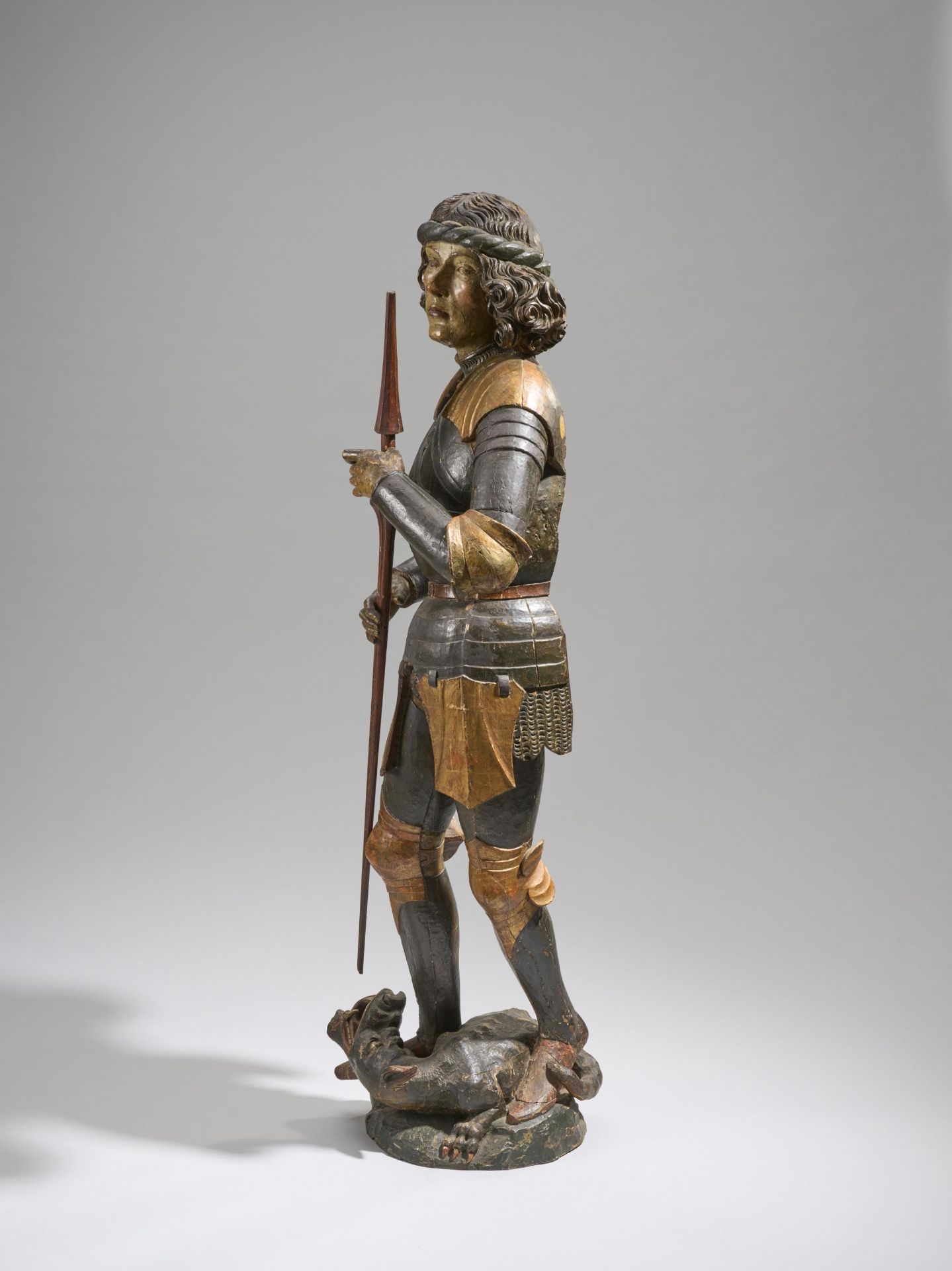 South German School: St George in Armor with the Dragon - Image 2 of 10