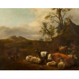 Jan van der Meer: Weite Landschaft mit Bauernkate und Vieh