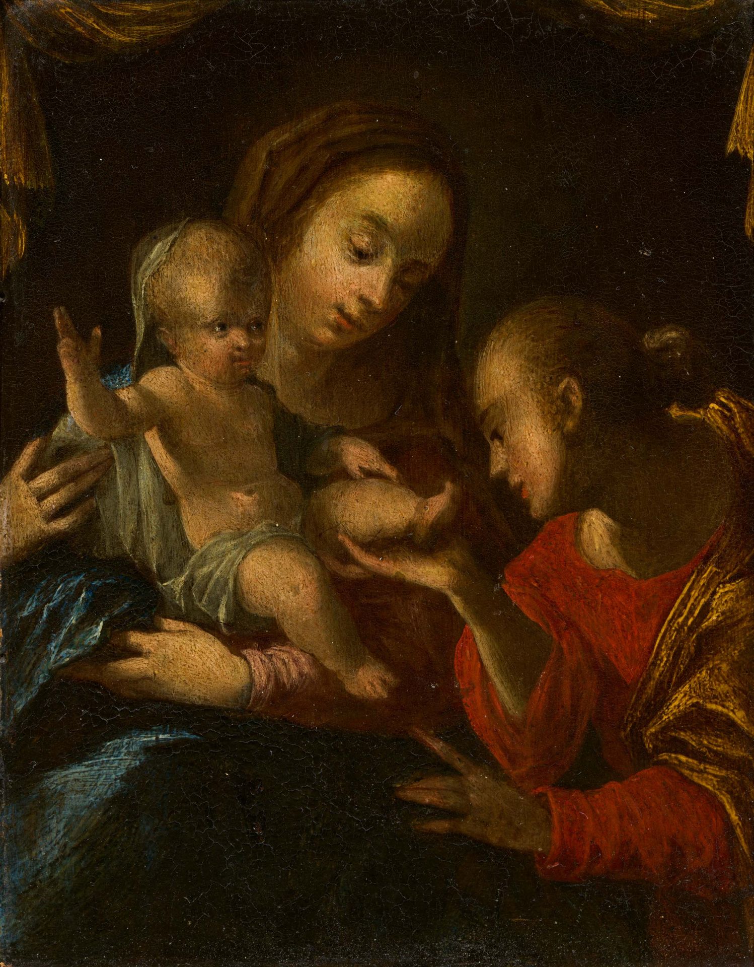 Prague school: Madonna with the Christ Child and St. Catherine